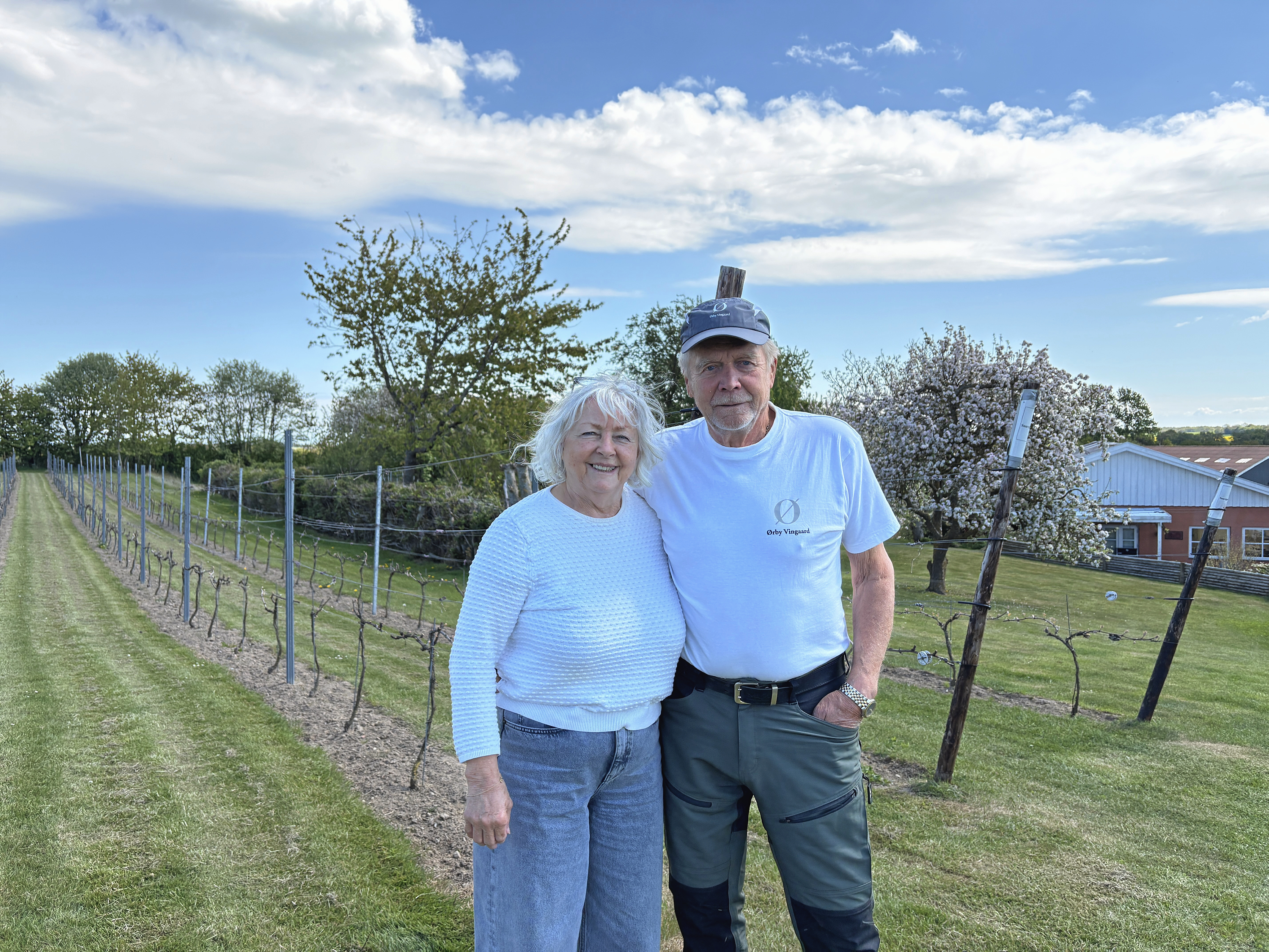 Birthe og Søren Søndergaard har drevet Ørby Vingård i 20 år. Før det havde de 45 år i bilbranchen.