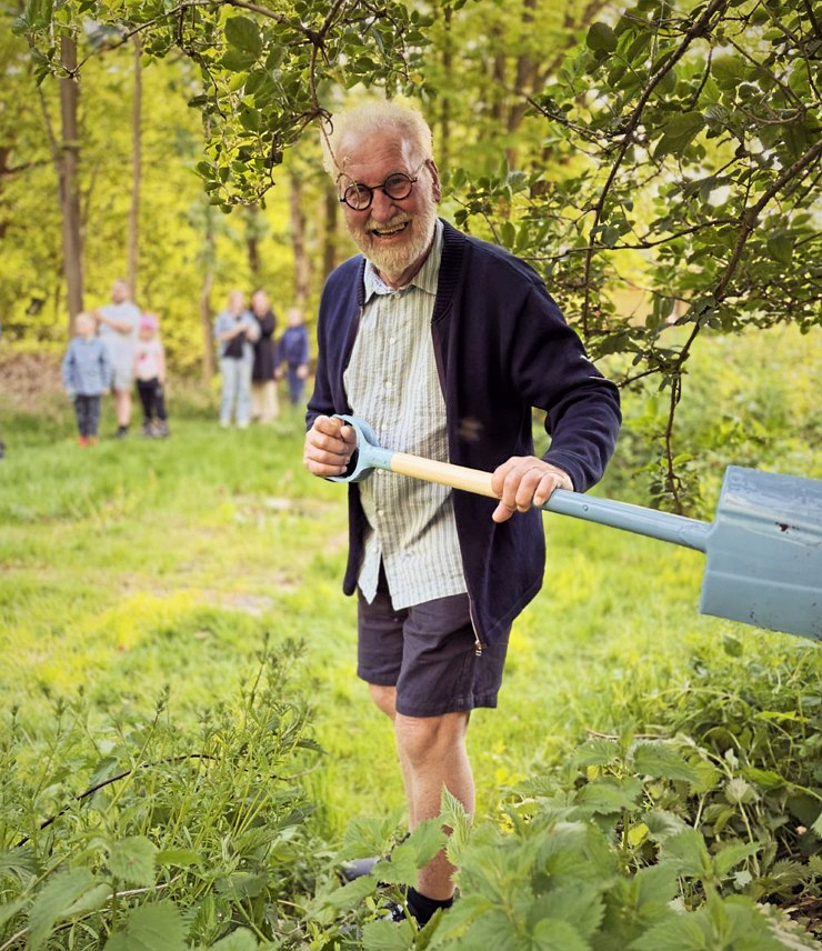 Jacob Borello tog helt officielt det første spadestik.