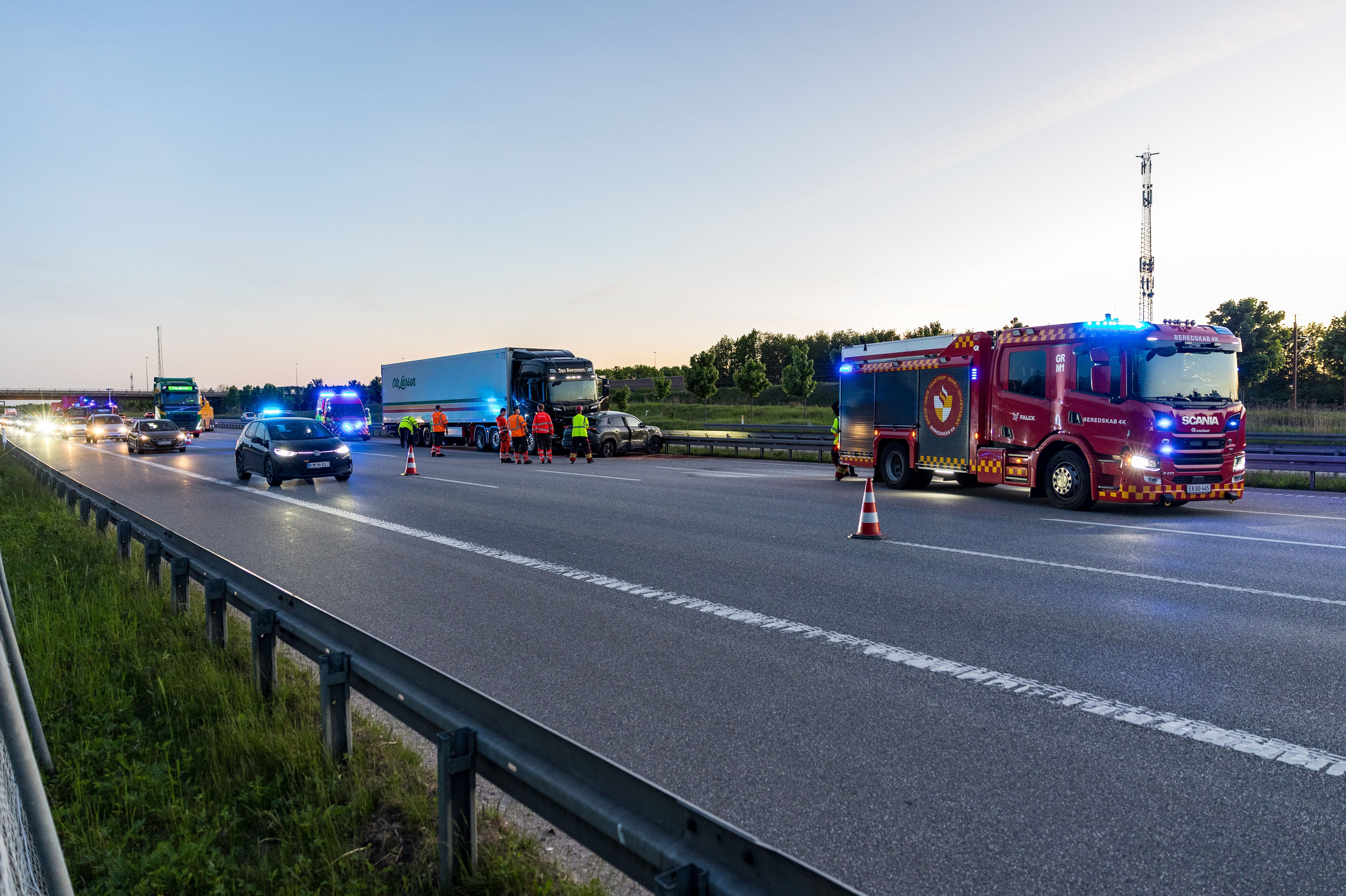 Midt- og Vestsjællands Politi oplyser til B.T., at en ulykke på Køge Bugt Motorvejen søndag aften er alvorlig.