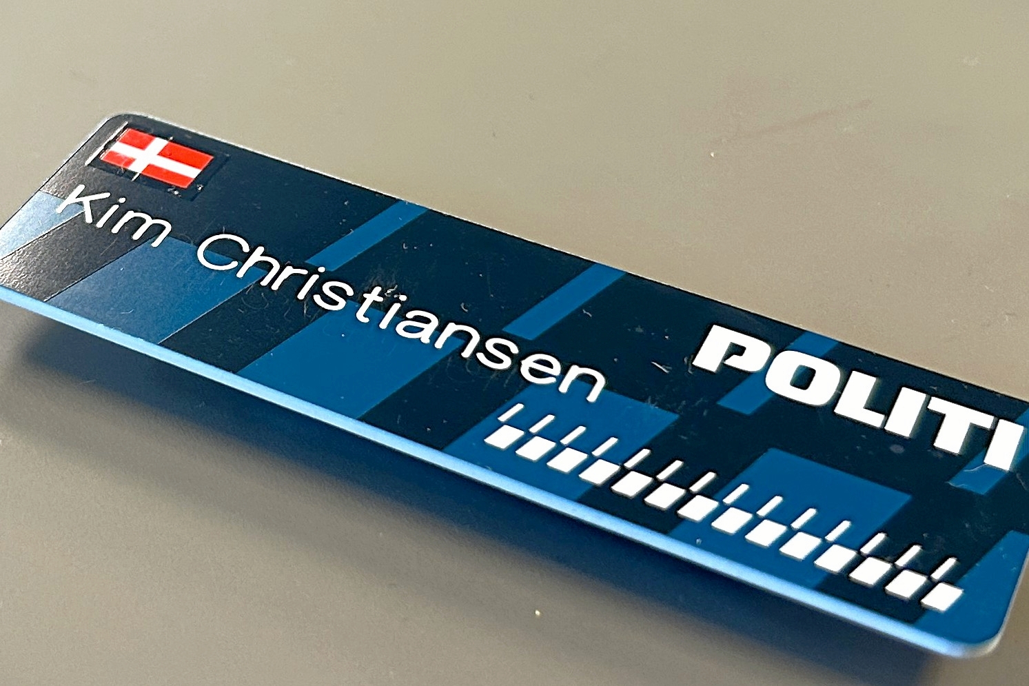 Navneskiltet er taget af og Kim Christiansen er klar til at gå på pension. - Kasper Ellesøe Navneskiltet er taget af og Kim Christiansen er klar til at gå på pension.