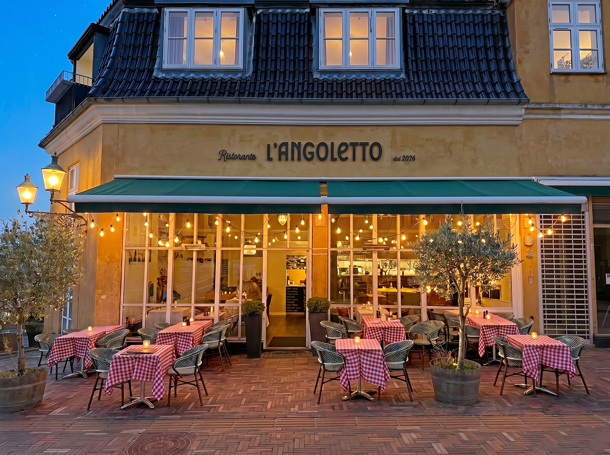 Temaet er tydeligt italiensk i den nye restaurant.