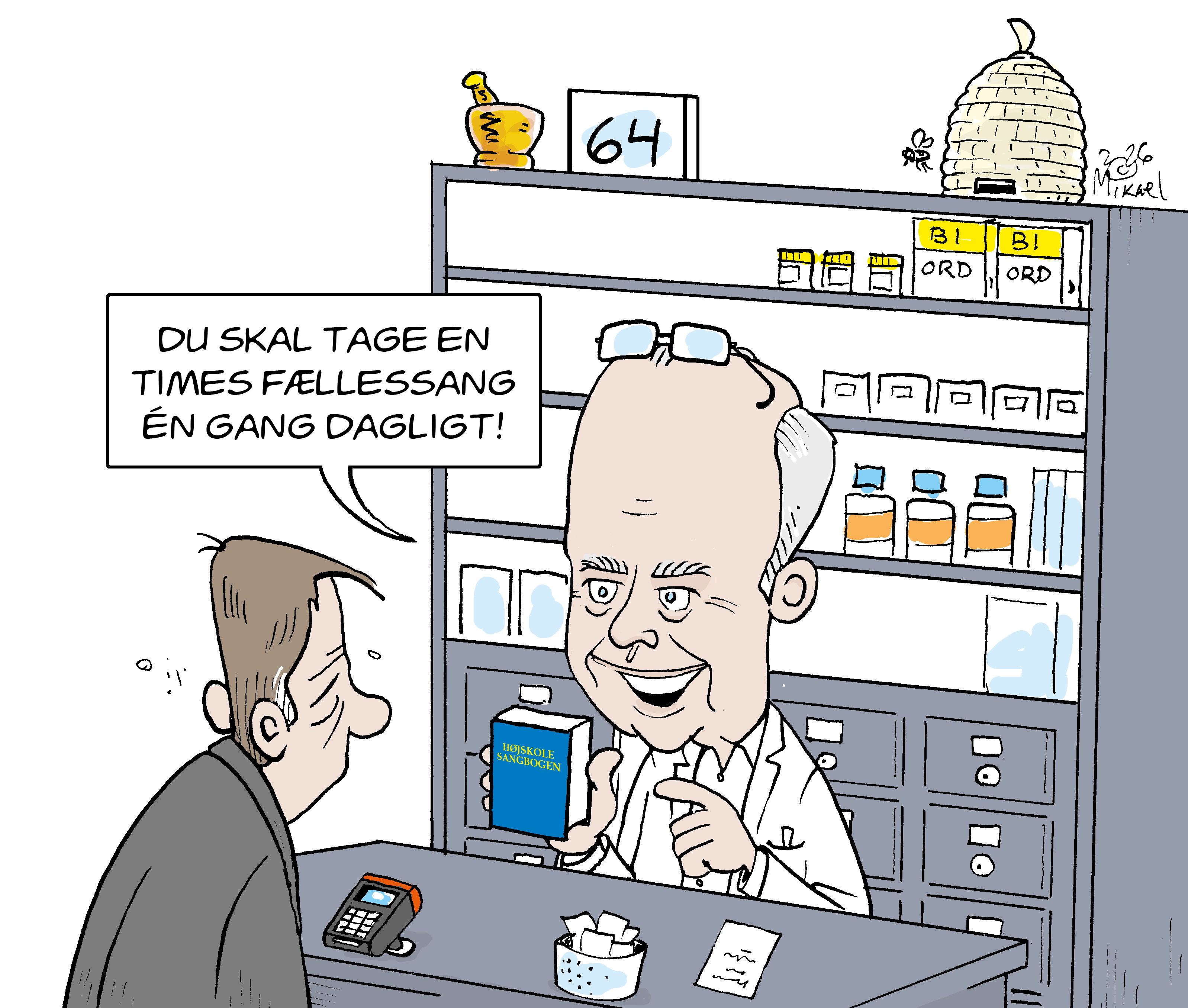 Tegning: Mikael Nielsen, Saxoart