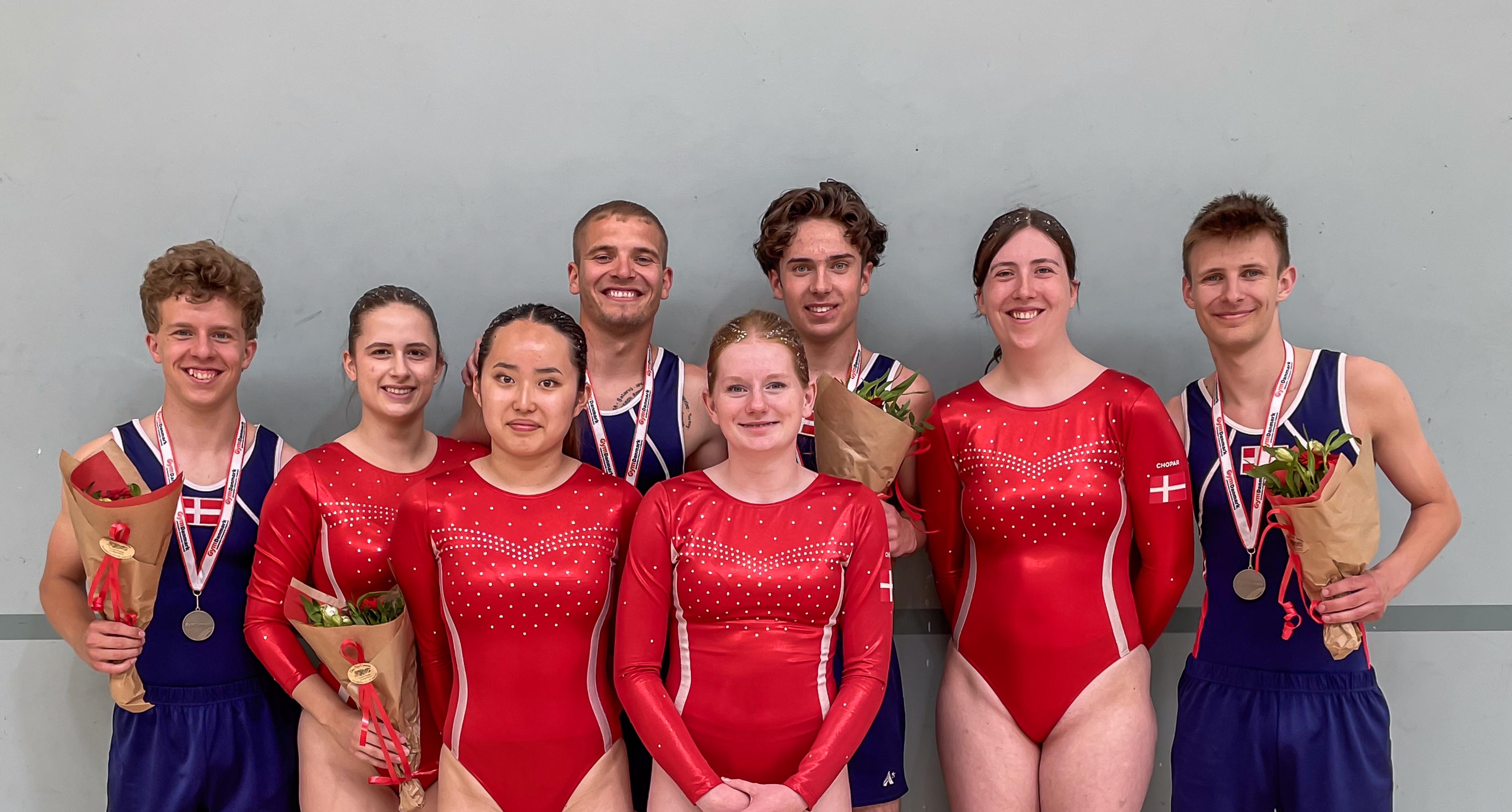 Haslev Trampolin & Turngymnaster stillede i år både med et herrehold og et damehold ved DM i trampolinspring.