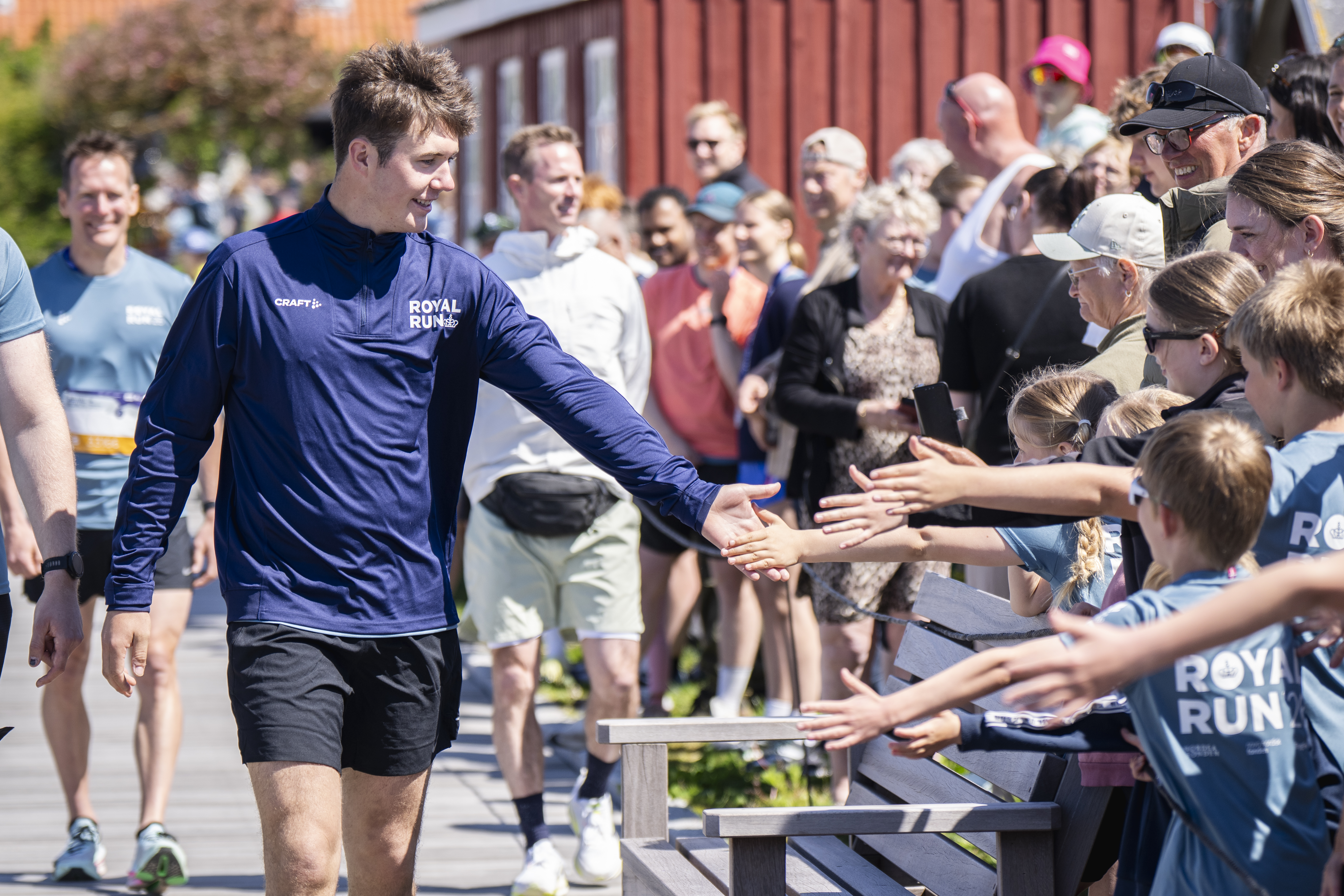 Kronprins Christian kommer til at markere den nye storstrømsbro i stedet for sin farmor. Her er han fotograferet ved årets Royal Run.