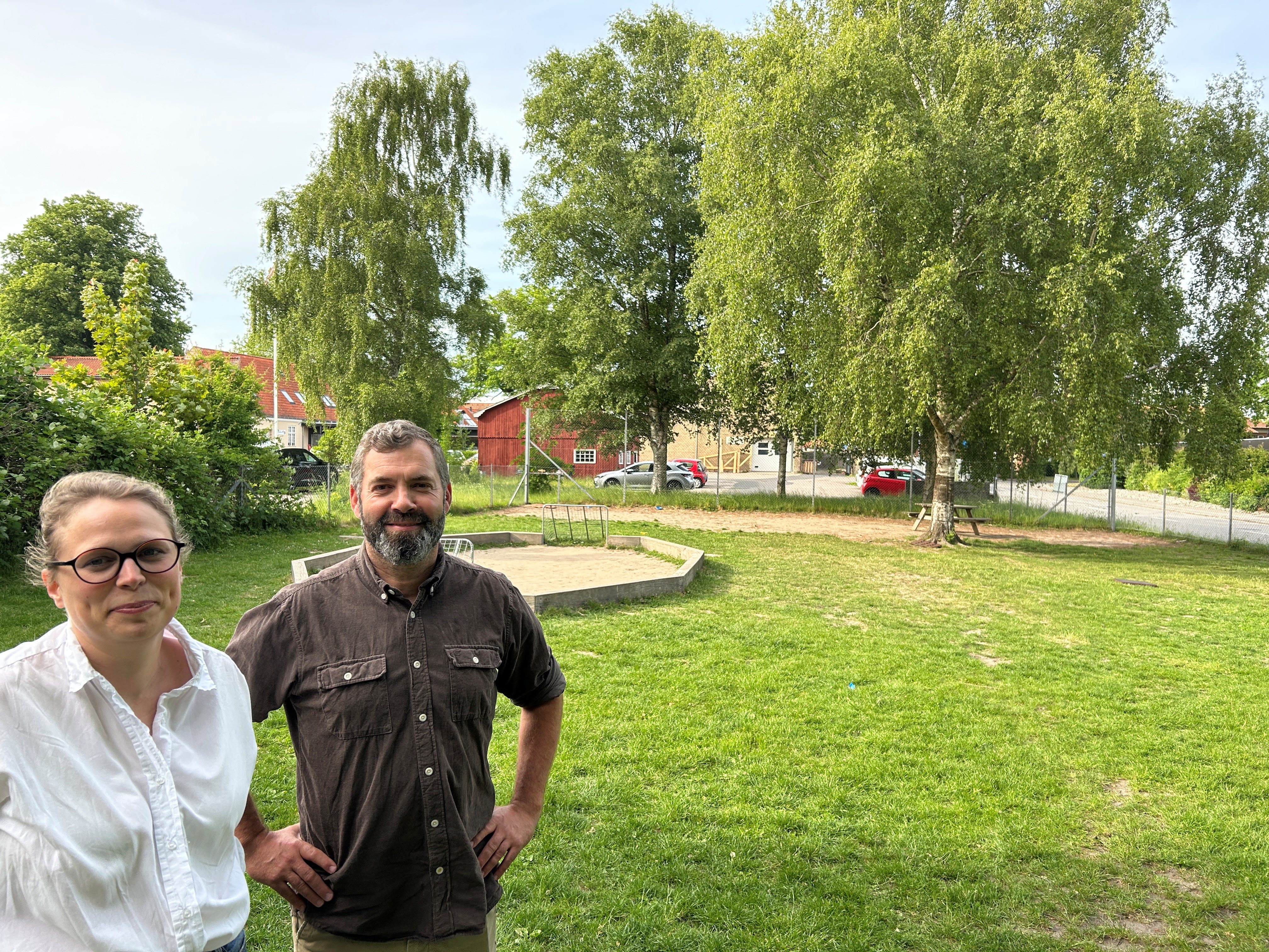 Det er her på Sorø Borgerskolens nordligste areal, Kryddermarken, der skal bygges boliger. Byggeriet og stien gennem skolen vil beslaglægge cirka 900 kvadratmeter.
