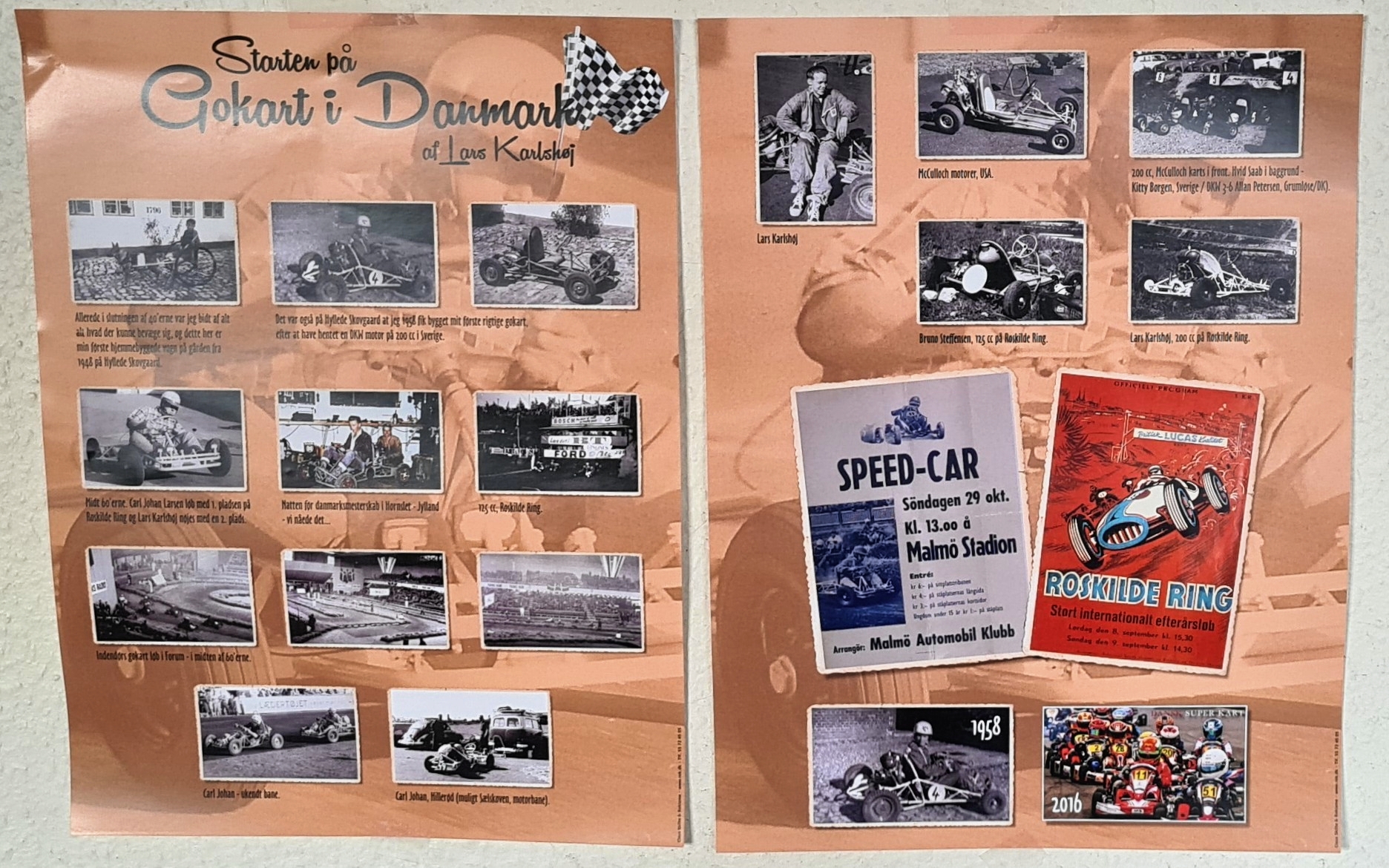 Lars Karlshøj havde fået genoptrykt et antal plakater fra starten på Gocart i Danmark. - Jens Peder Tornvig Lars Karlshøj havde fået genoptrykt et antal plakater fra starten på Gocart i Danmark.