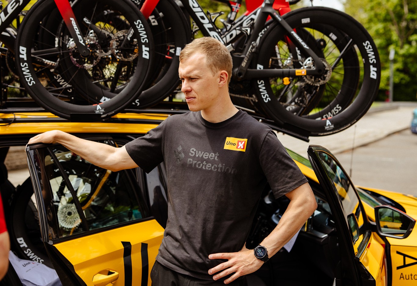 Emil Vinjebo under Giro d'Italia i sidste måned.