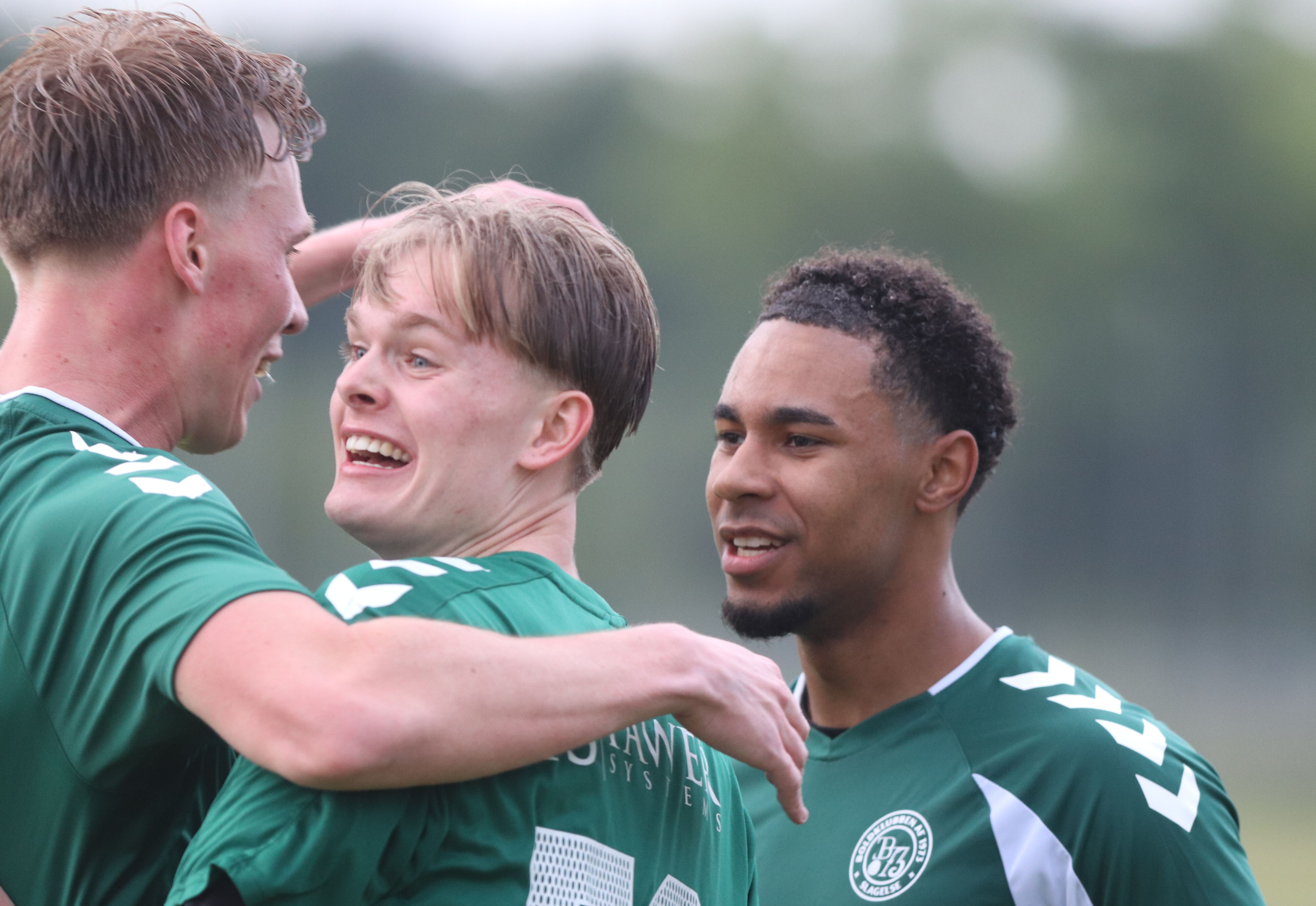 Der var masser at juble over hos B. 73 Slagelse-spillerne fredag aften.
