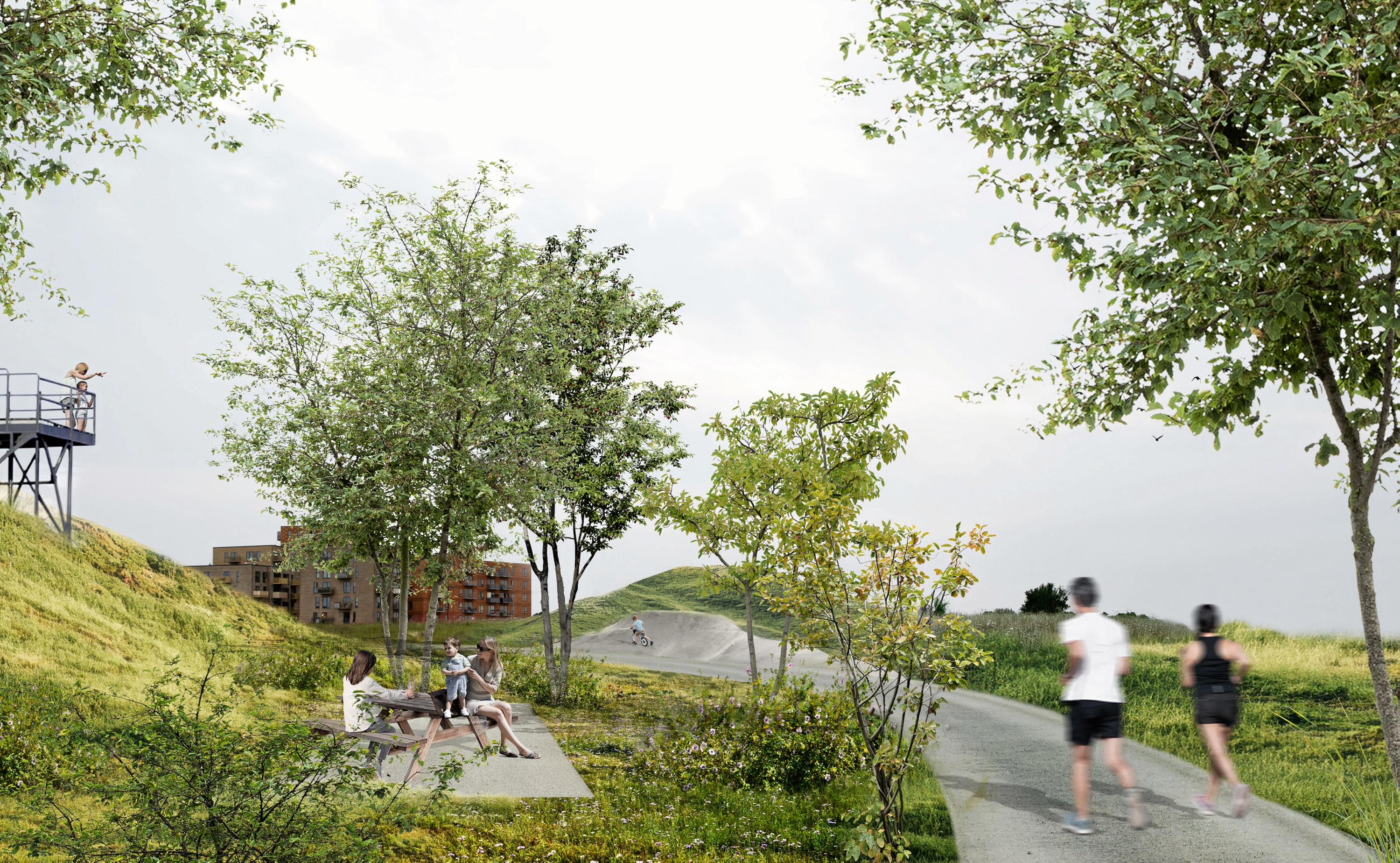 Den prisvindende arkitektvirksomhed - BOGL - skal udvikle den sydlige del af Vinges grønne byfælled efter at have vundet projektkonkurrencen.