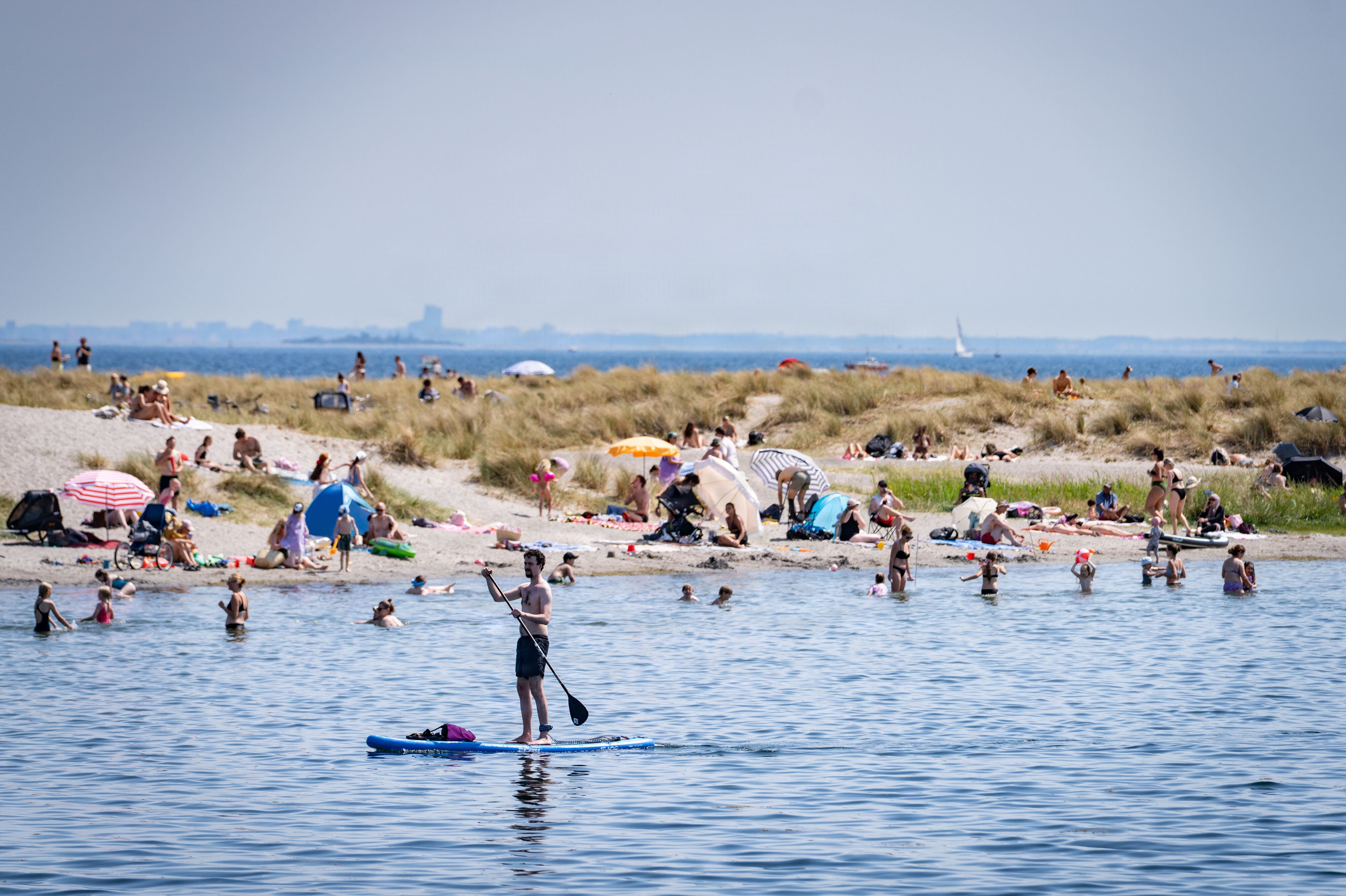 Personer med åbne sår frarådes at bade i de indre danske farvande, når havtemperaturen når over 20 grader. Temperaturen giver gode betingelser for bestemte bakterier, og det kan føre til infektioner. (Arkivfoto).