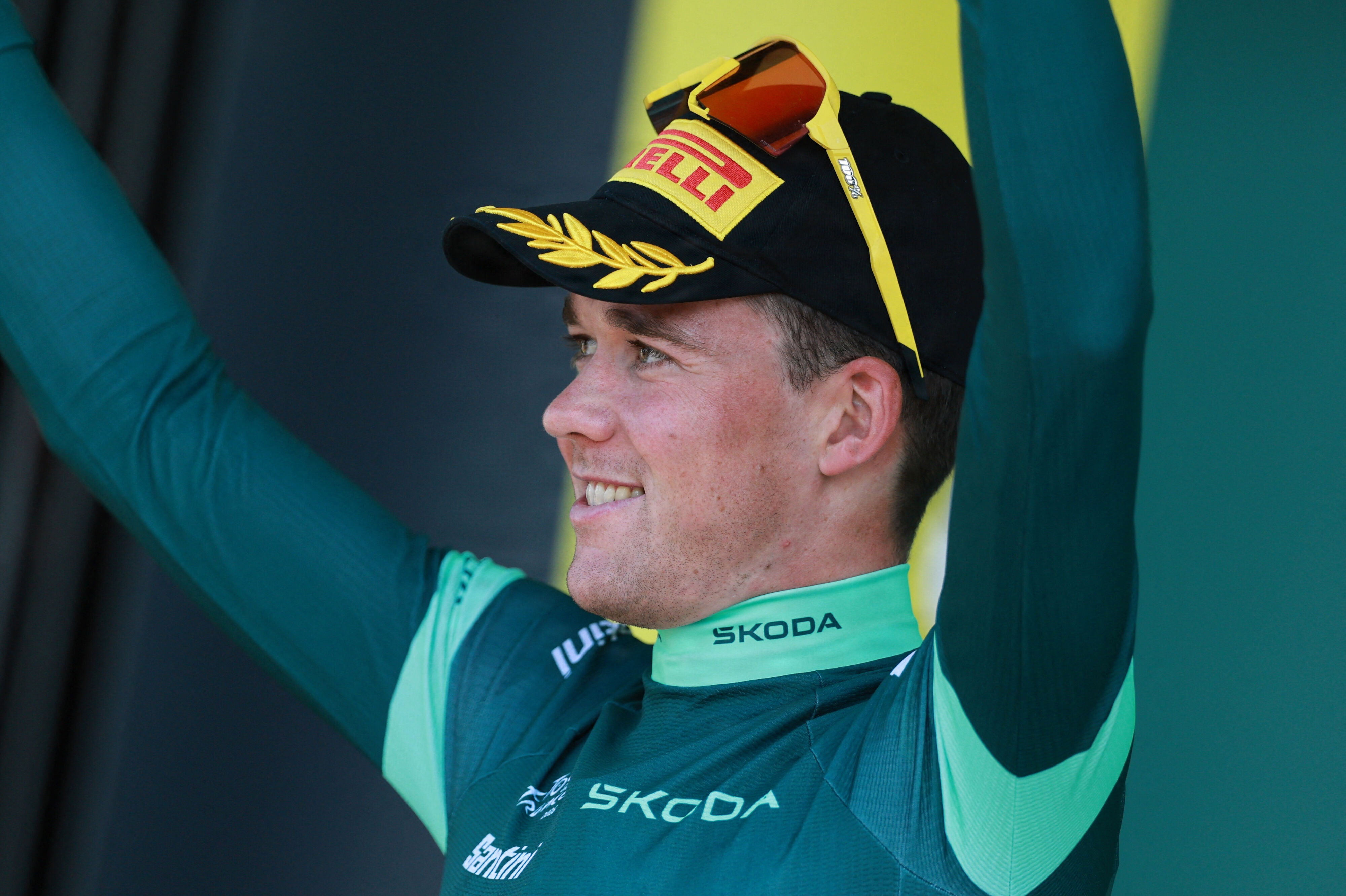 Mads Pedersen forsvarede onsdag den grønne pointtrøje i Tour de France.