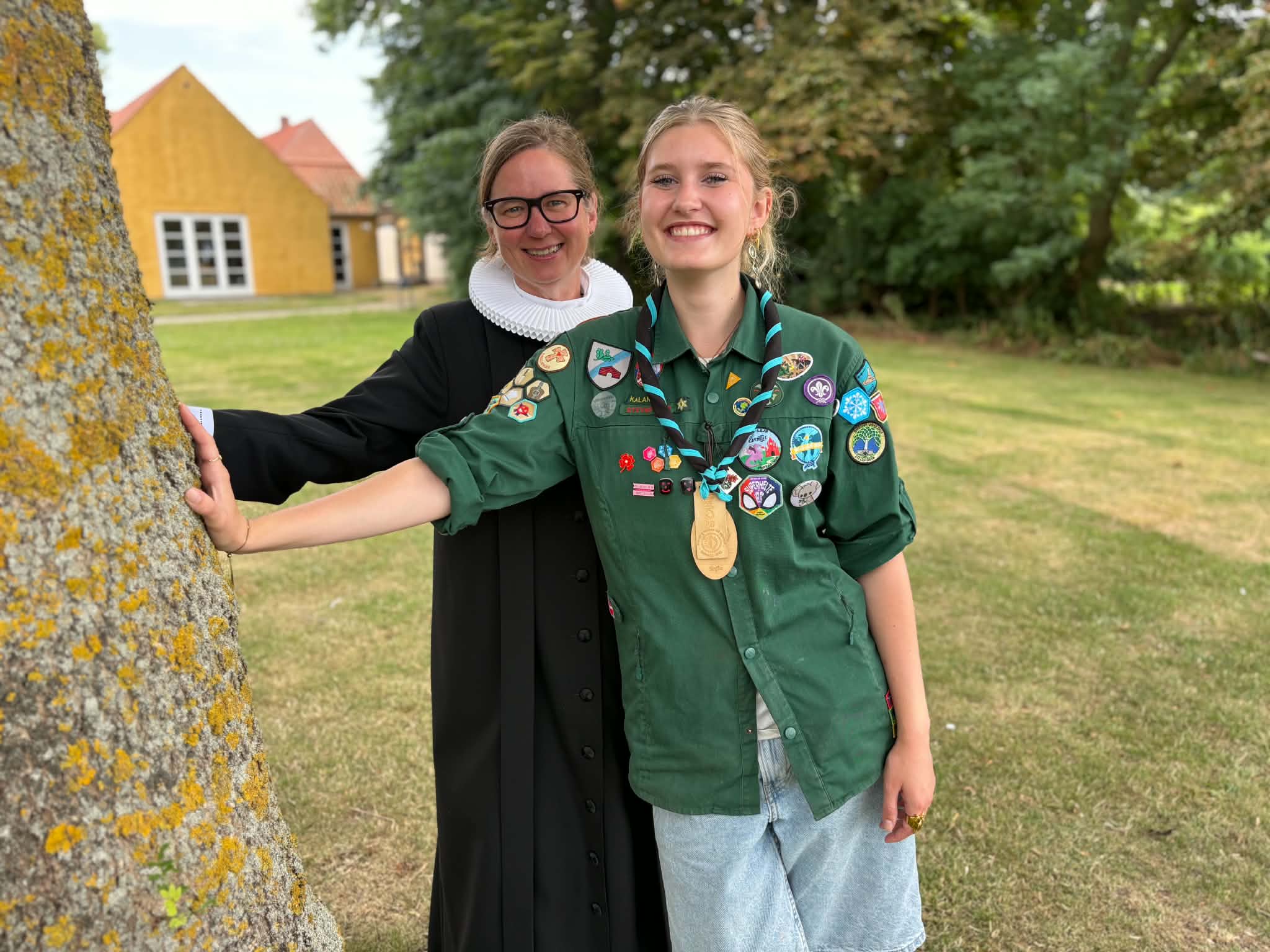Sognepræst Janne Ortved Melcher, Nordstevns pastorat, skal med Sofie Endrup Hedeman Dam fra Strøby på Spejdernes Lejr.