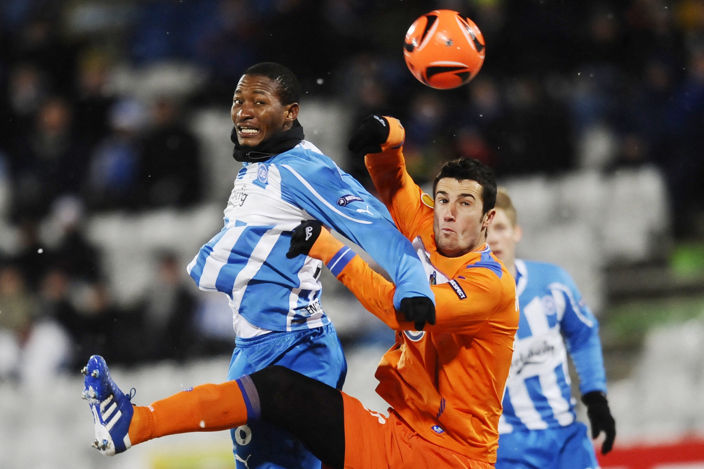 Kalilou Traore ses her i en europæisk kamp for OB mod spanske Getafe. (Arkivfoto).