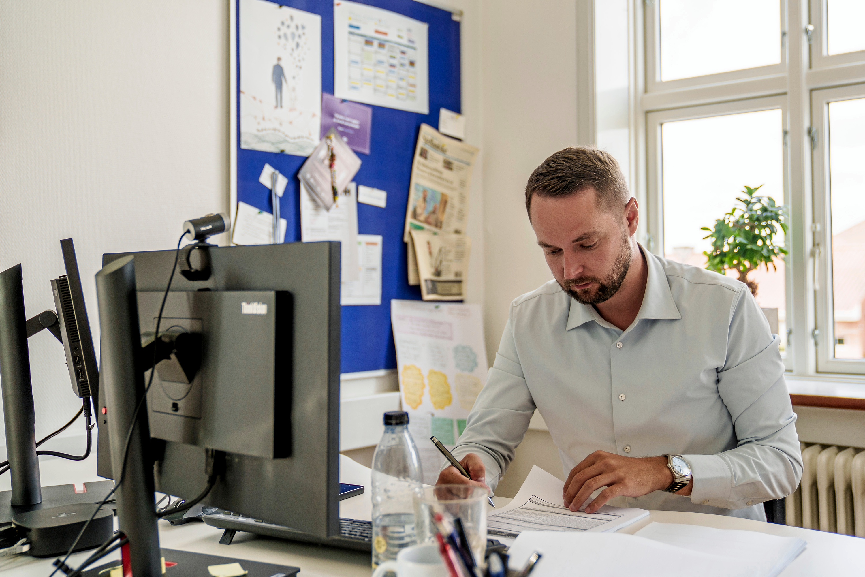 Borgmester Mikkel Dam (LA) tog initiativ til brevet, hvor et samlet Faxe Byråd beder regeringen om svar på, om Terslev Skole kan få del i den nye millionpulje.