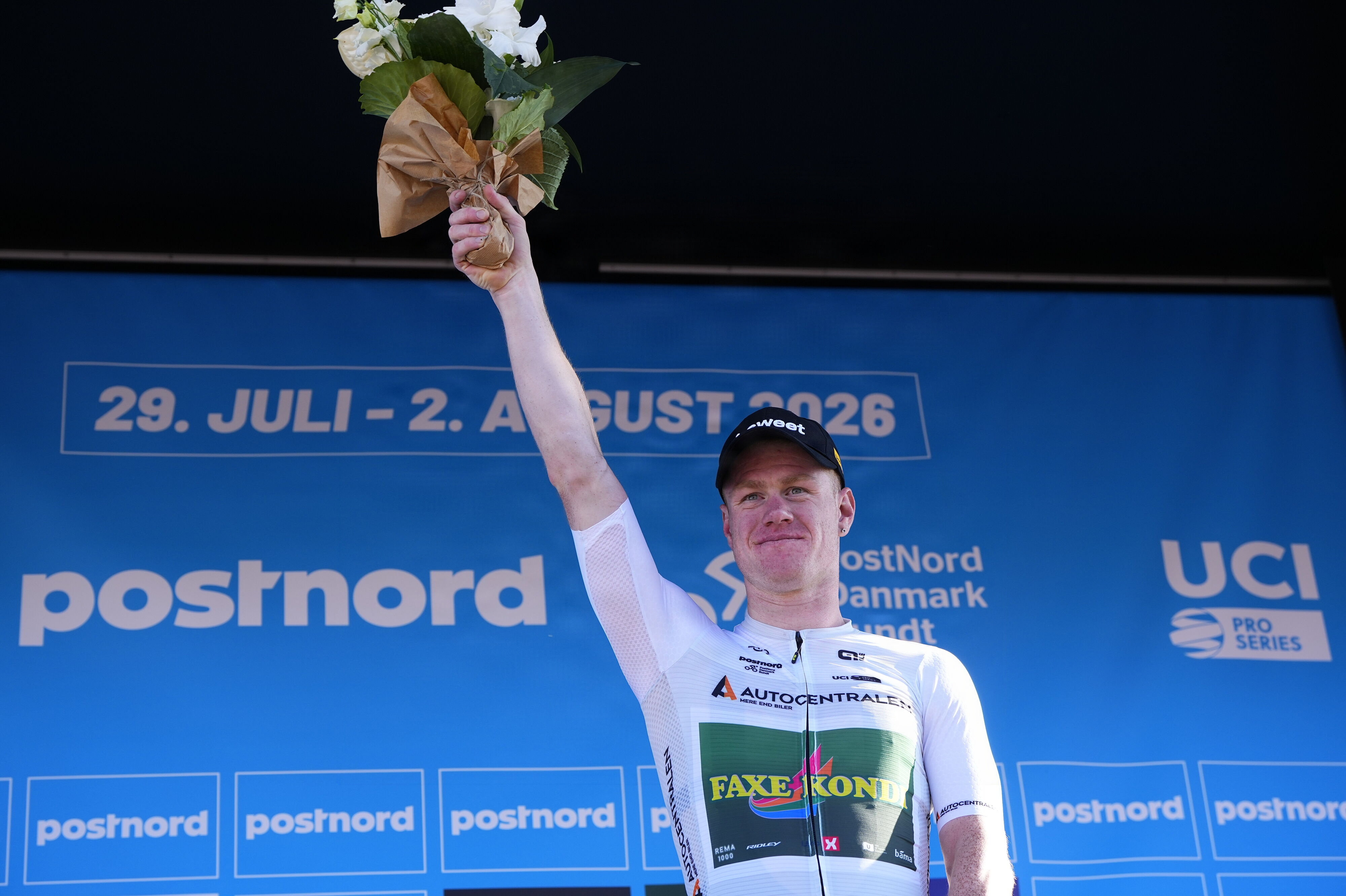 Henrik Breiner Pedersen ligger nummer tre i det samlede klassement i PostNord Danmark Rundt og er samtidig indehaver af den hvide ungdomstrøje.