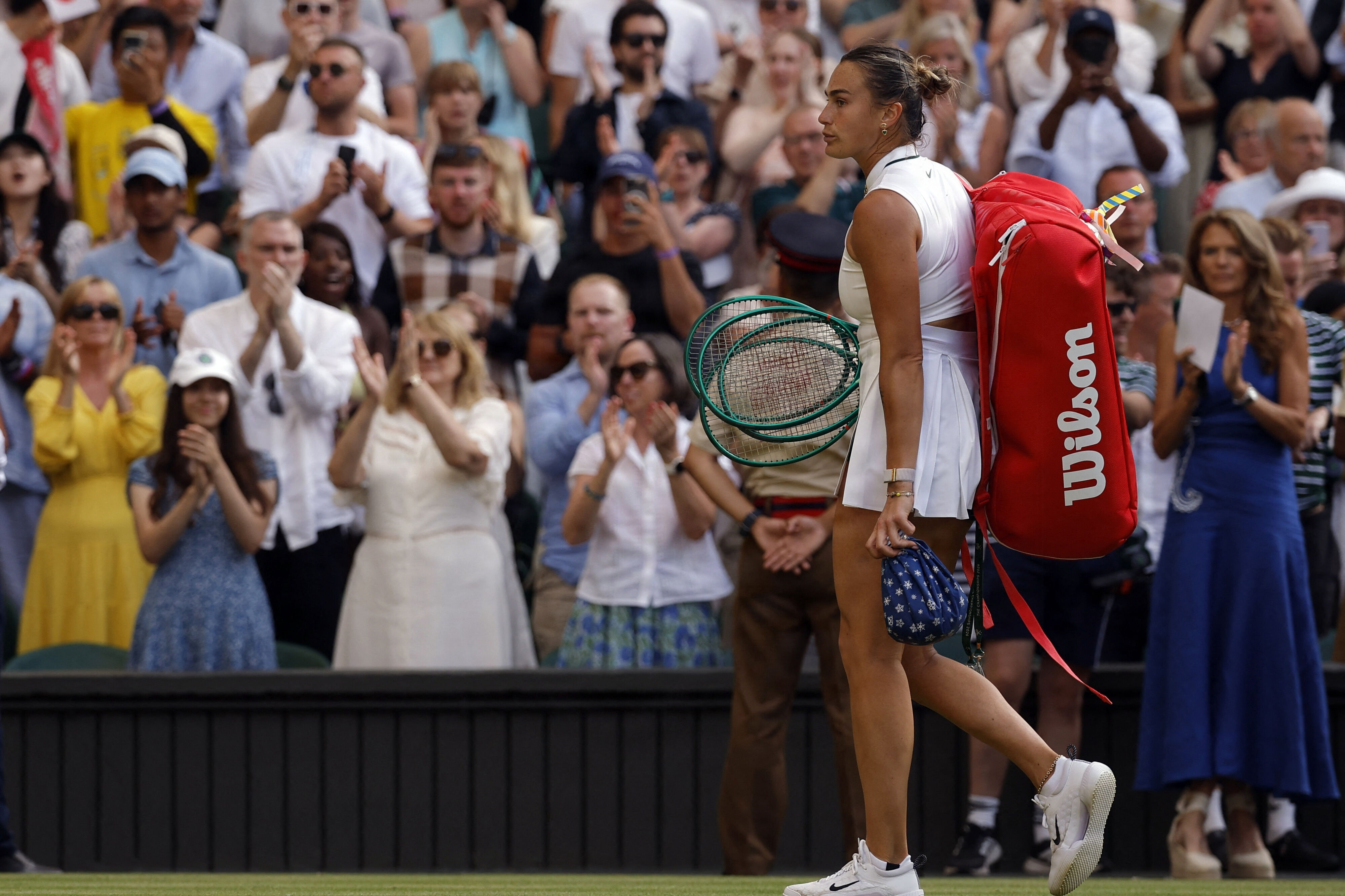 Aryna Sabalenka har holdt pause, siden hun i starten af juli tabte til Naomi Osaka i Wimbledon. (Arkivfoto).