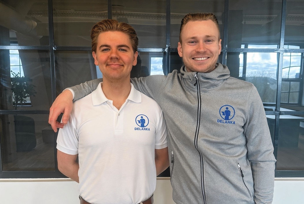 Patrick Lerum Andersen og Bertram Kirkegaard Edwards står bag virksomheden Delanka, som tilbyder rådgivning til private.