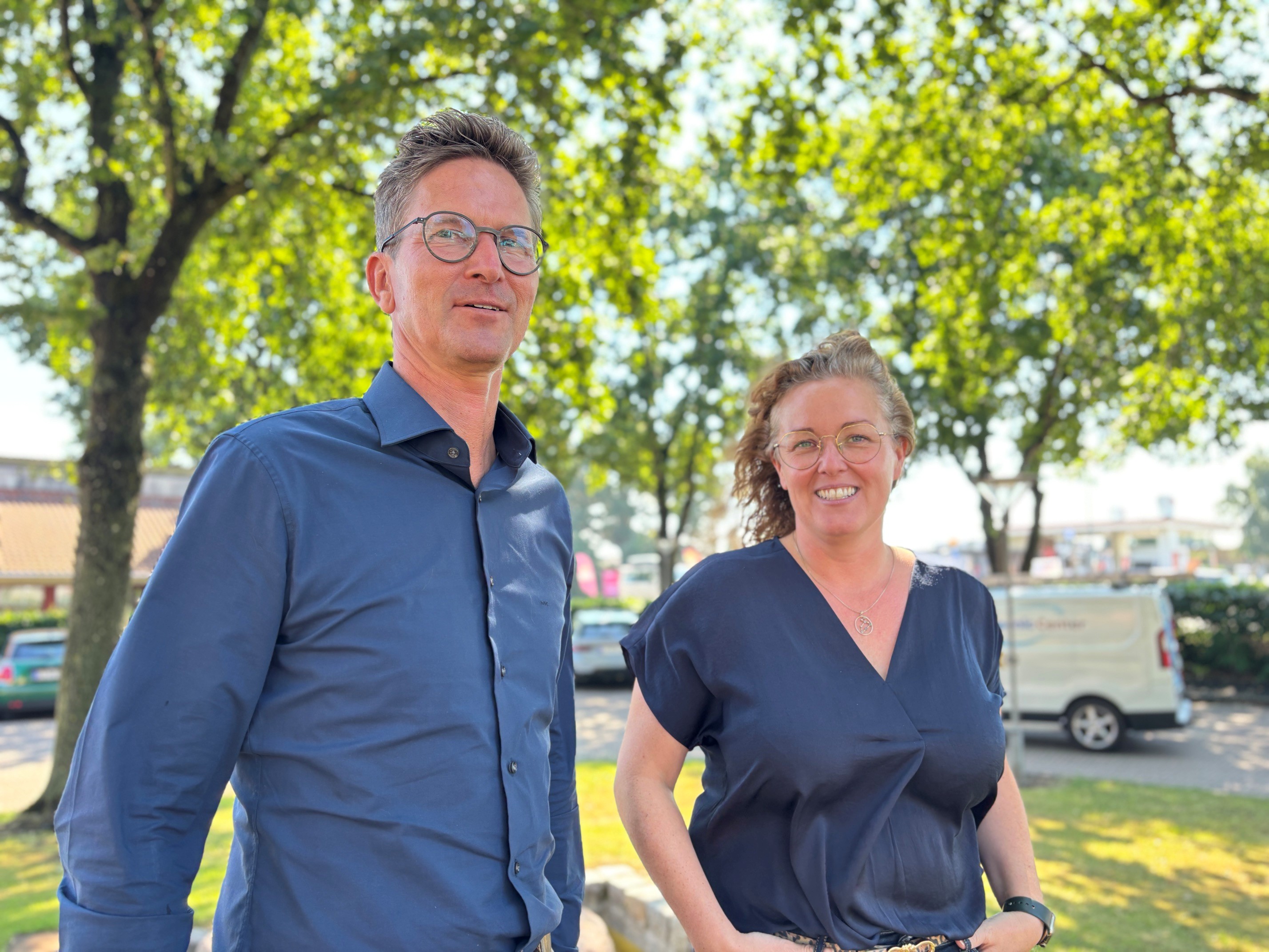 Nicolaj Lund Jensen og Ane Dolward, de to nuværende chefkonsulenter i Business Faxe, er gået i gang med samtalerne til jobbet som event- og bylivskoordinator.