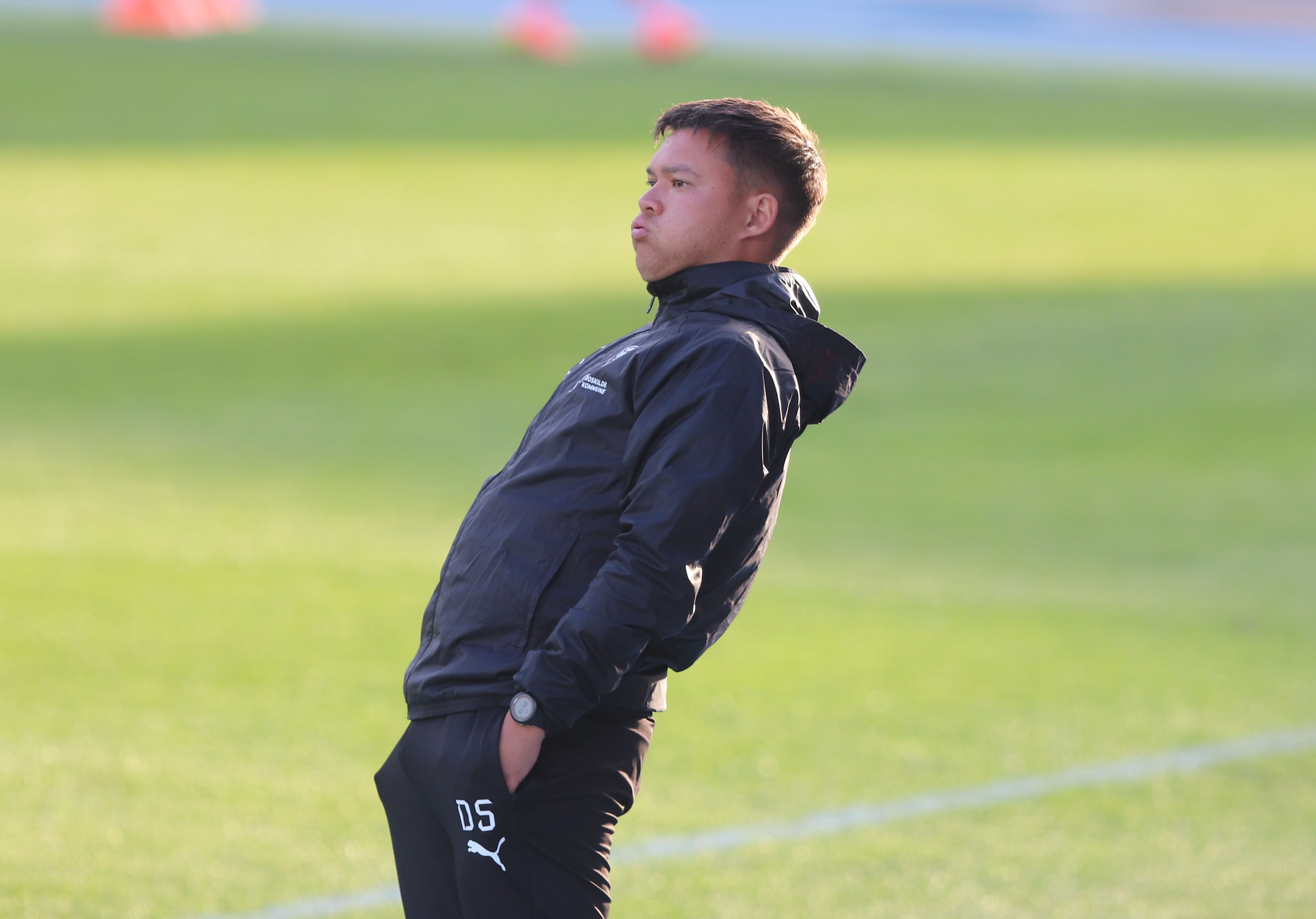 FC Roskilde-træner Daniel Simacon så sit hold få et point med hjem fra Falster.