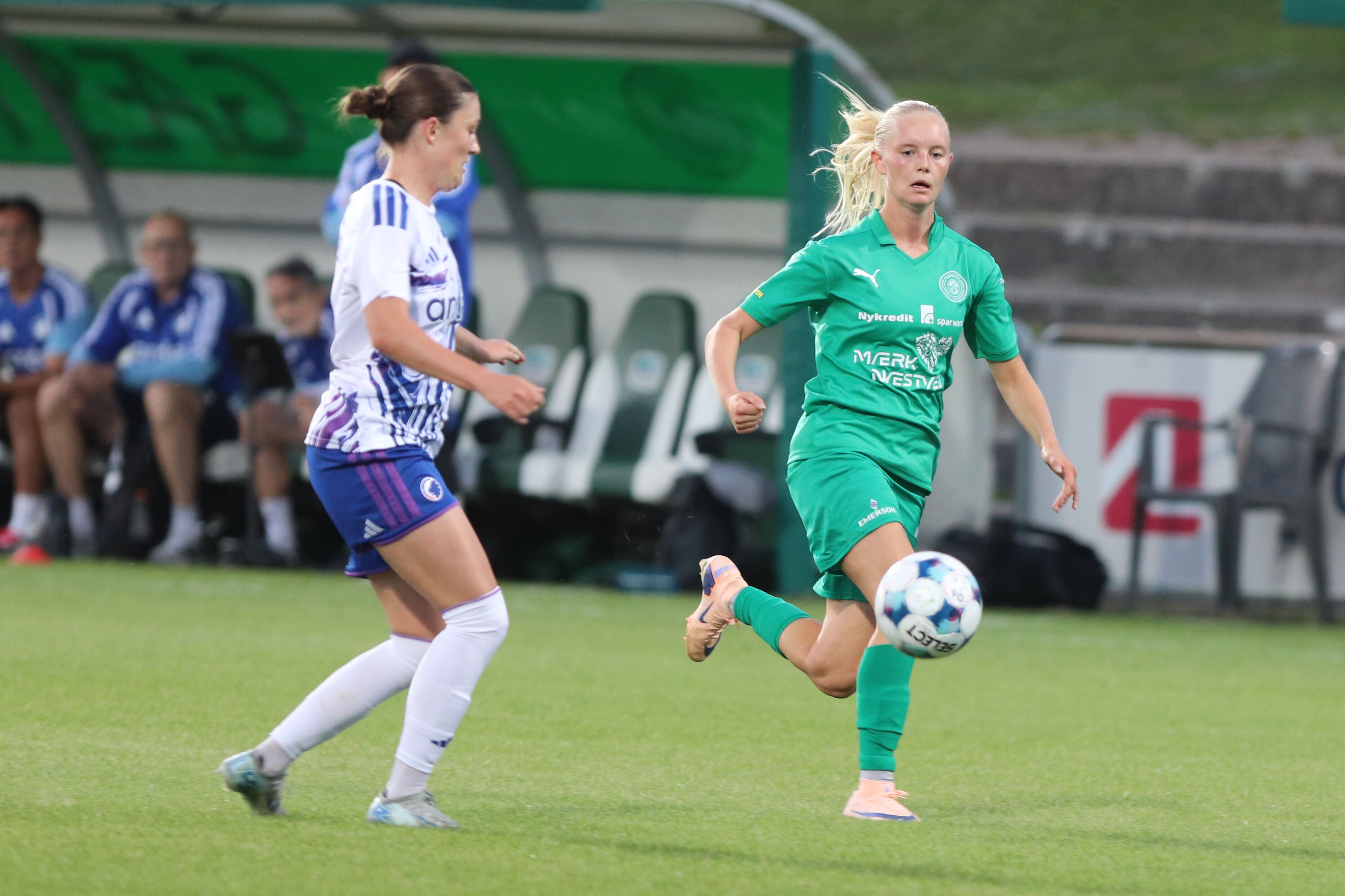 Emilia Krogh og Næstved HG kunne ikke stille noget op mod FC København i onsdagens dyst.