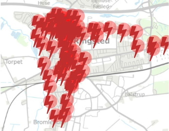 Omkring 7000 kunder eller husstande blev ramt af et meget omfattende strømnedbrud torsdag aften.