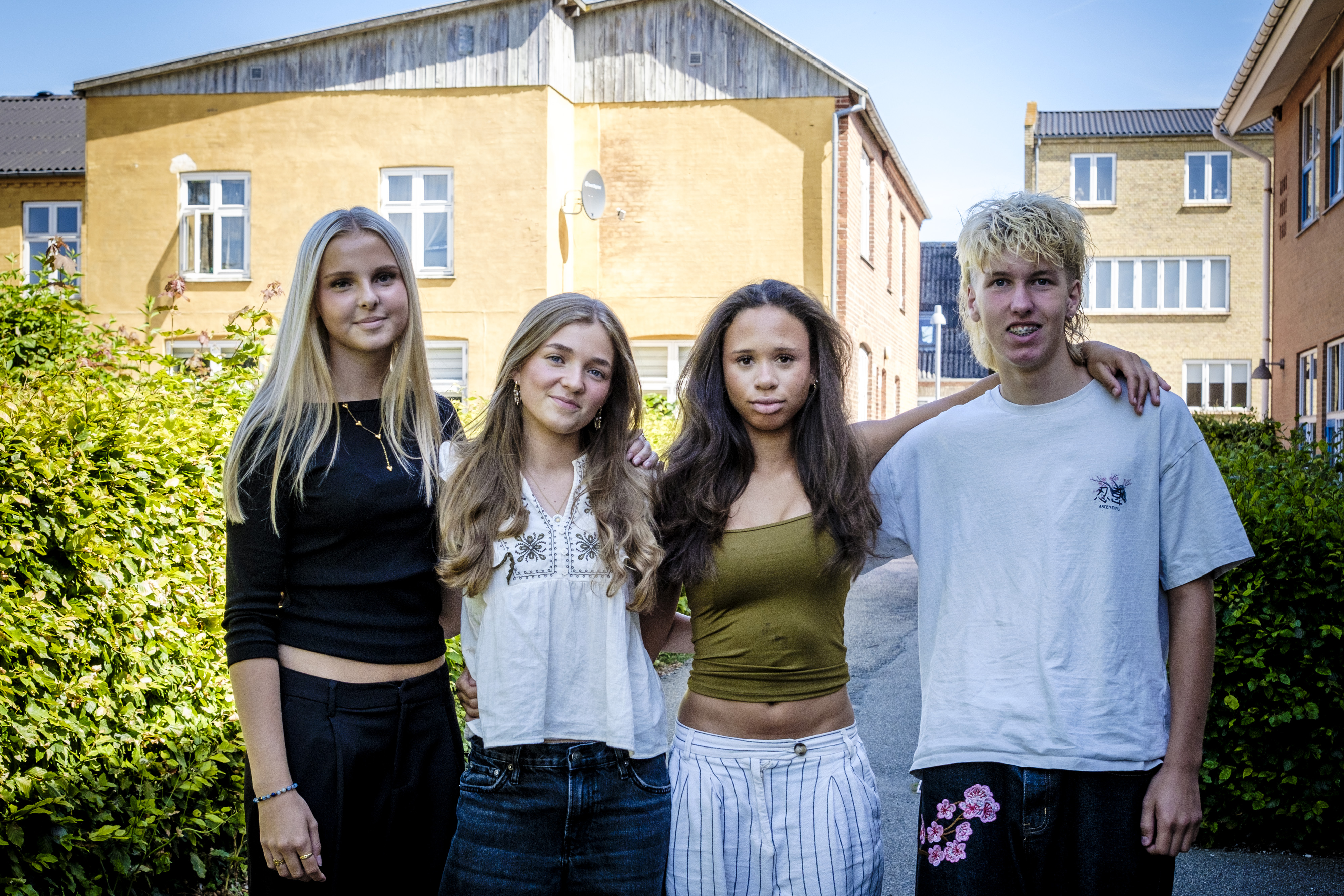 Shirley Byager, Loulou Jensen, Sarah Ebbesen og Marius Armfelt går i 9. klasse på Hylleholt Skole i Faxe Ladeplads. Sammen med resten af klassen har de været med til at udvikle aktiviteter, der skal få flere unge med til Kulturnatten i deres hjemby.