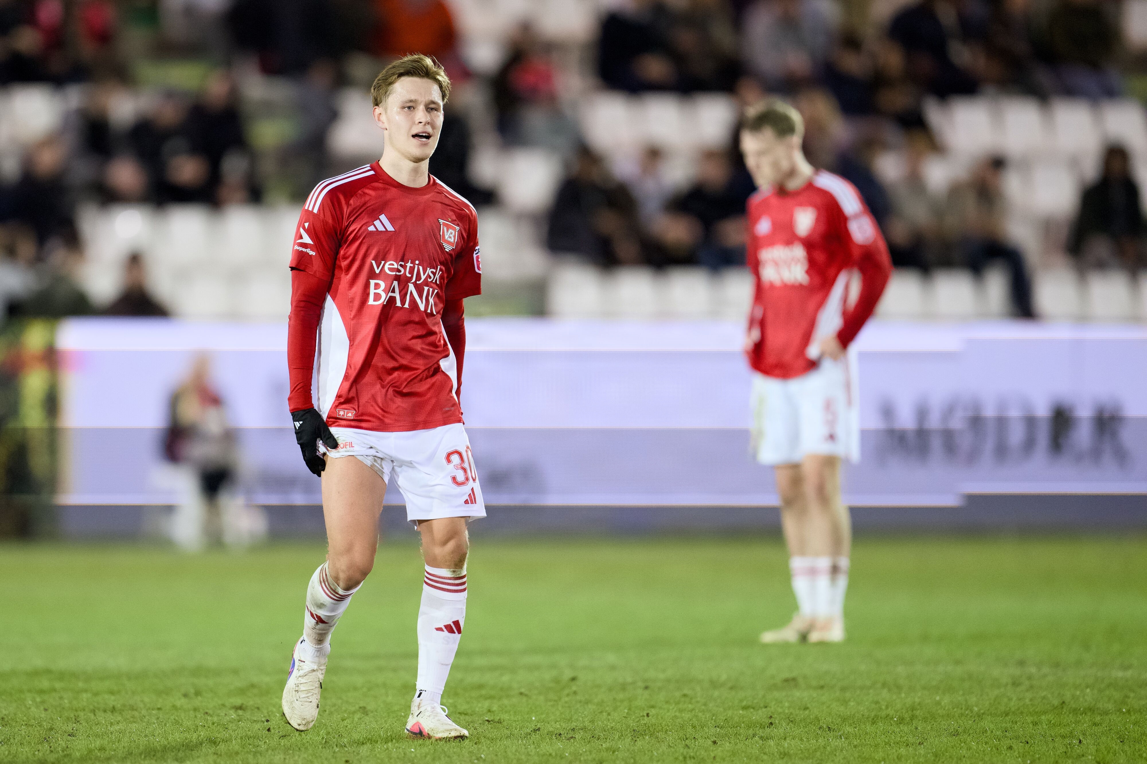 Mads Enggård rykkede som udlejet fra Molde i foråret ud af Superligaen med Vejle. (Arkivfoto).