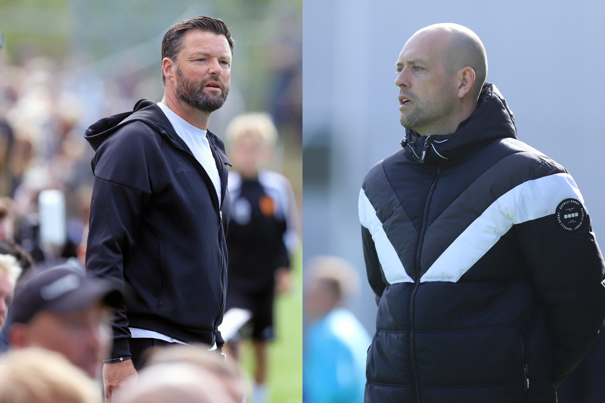 Christian Lønstrup, Hillerød Fodbold, og Nicklas Pedersen, HB Køge.