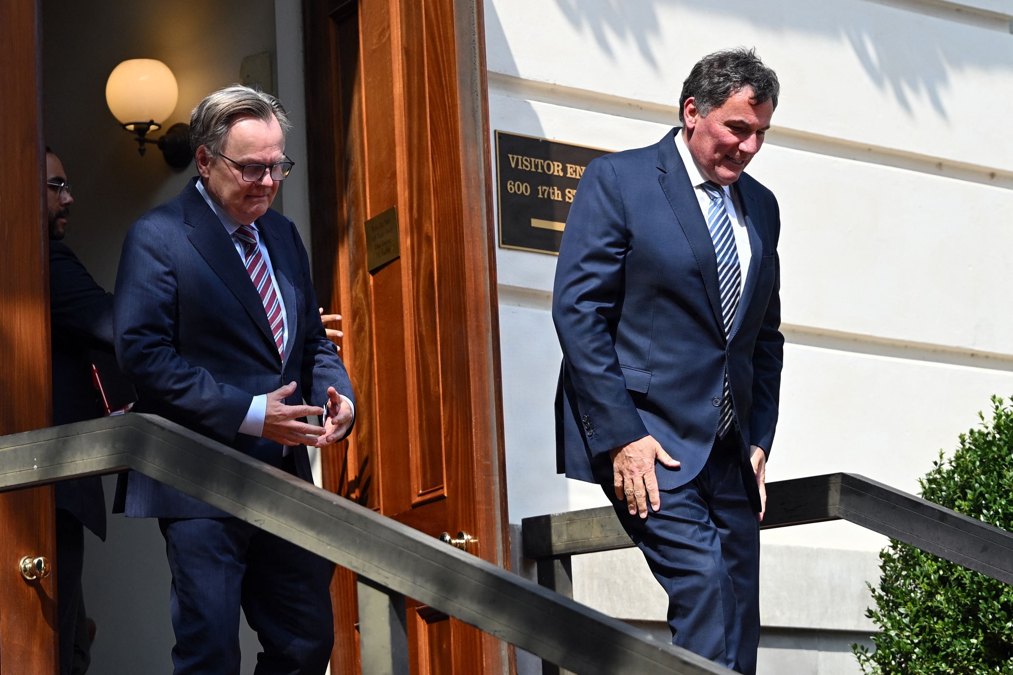Dominic LeBlanc, som er Canadas ansvarlige minister for handlen med USA, og Jamieson Greer, der er USA's handelsrepræsentant, har de seneste dage forhandlet om handelsaftale. Både USA og Canada bekræfter tidligt lørdag dansk tid, at forhandlingerne er blevet indstillet. (Arkivfoto).