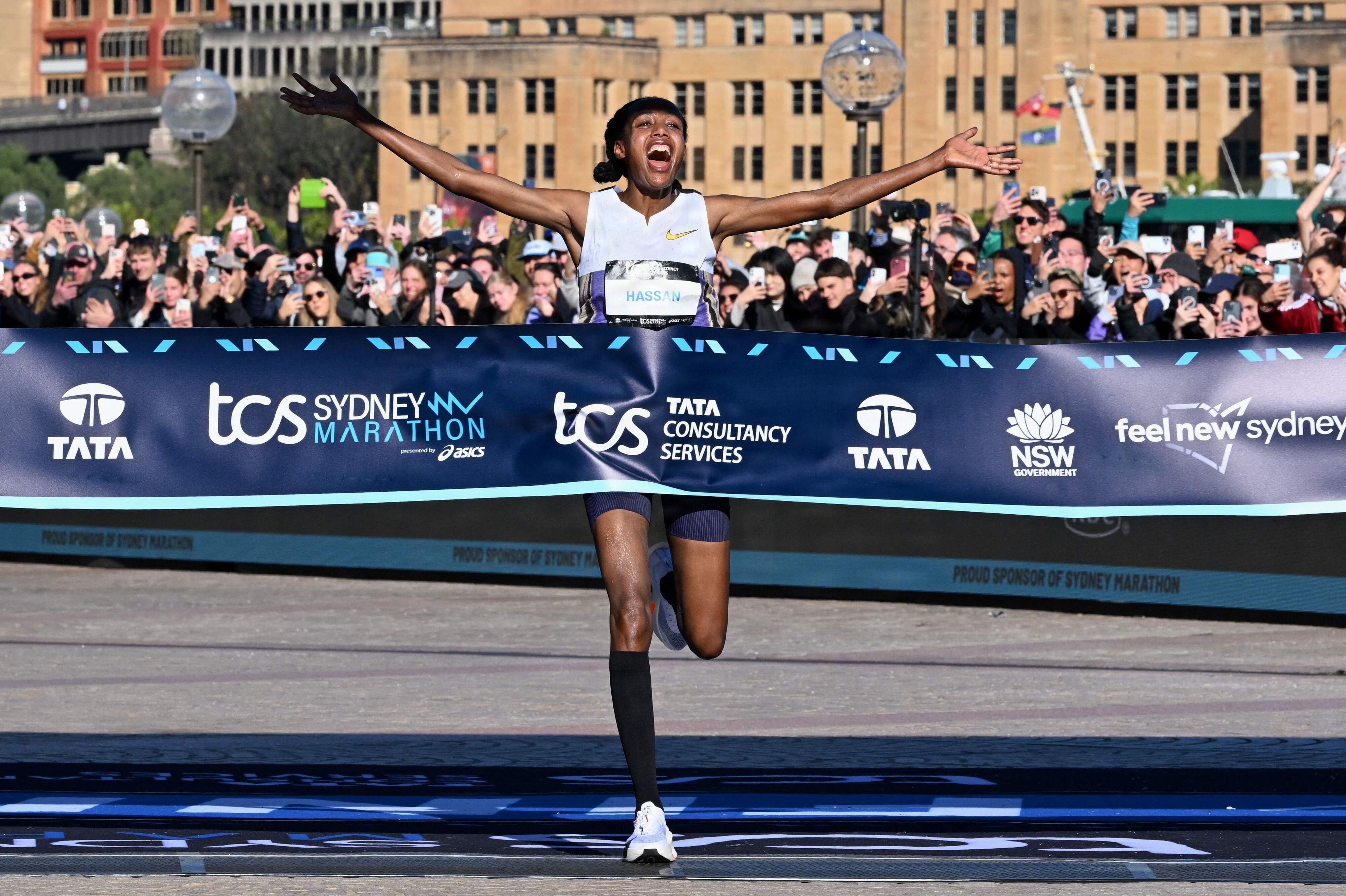 Hollænderen Sifan Hassan vandt sidste års udgave af Sydney Marathon. (Arkivfoto).
