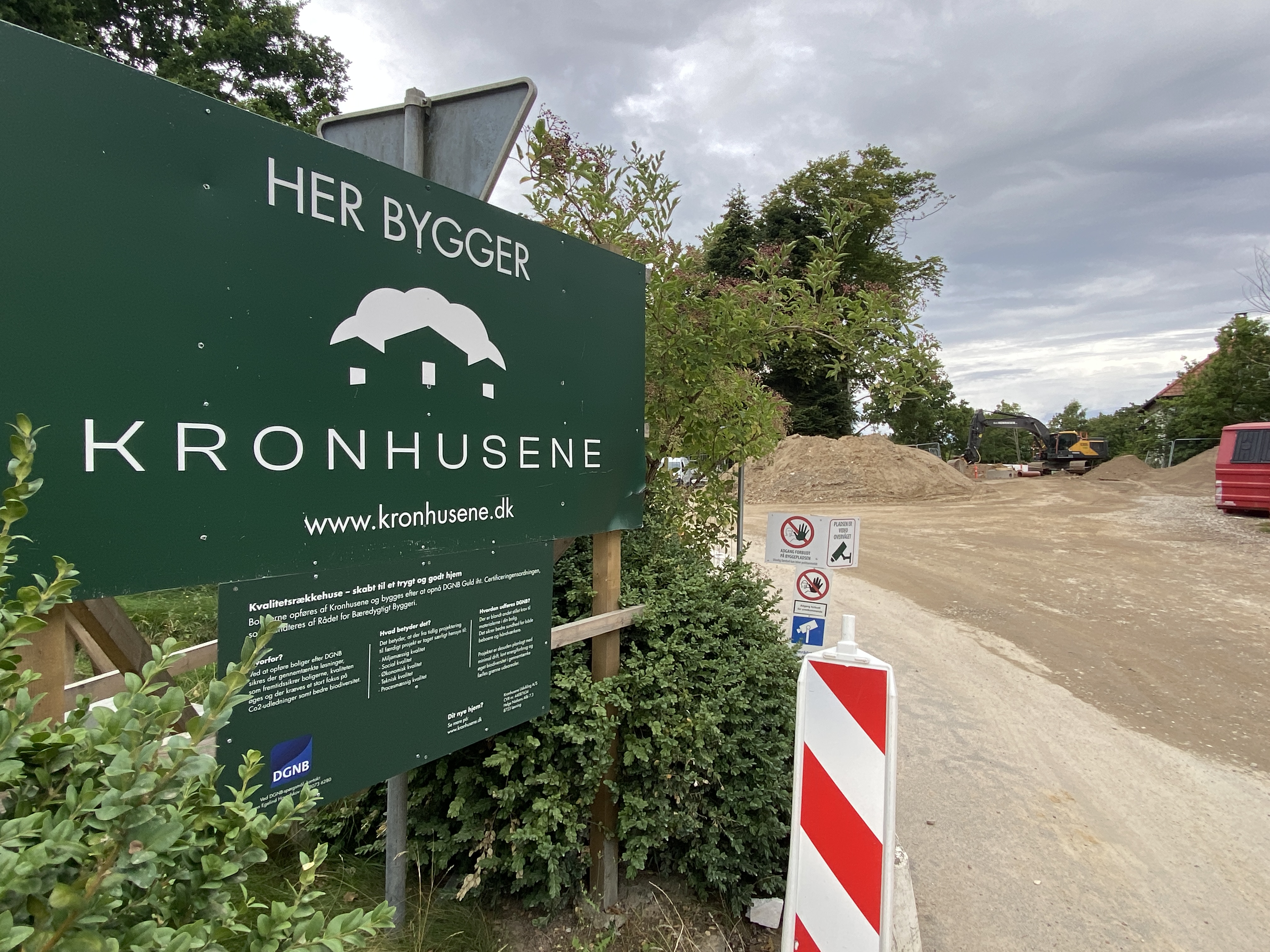 Kronhusene er i fuld gang med at bygge boliger på Ankerhus-grunden.