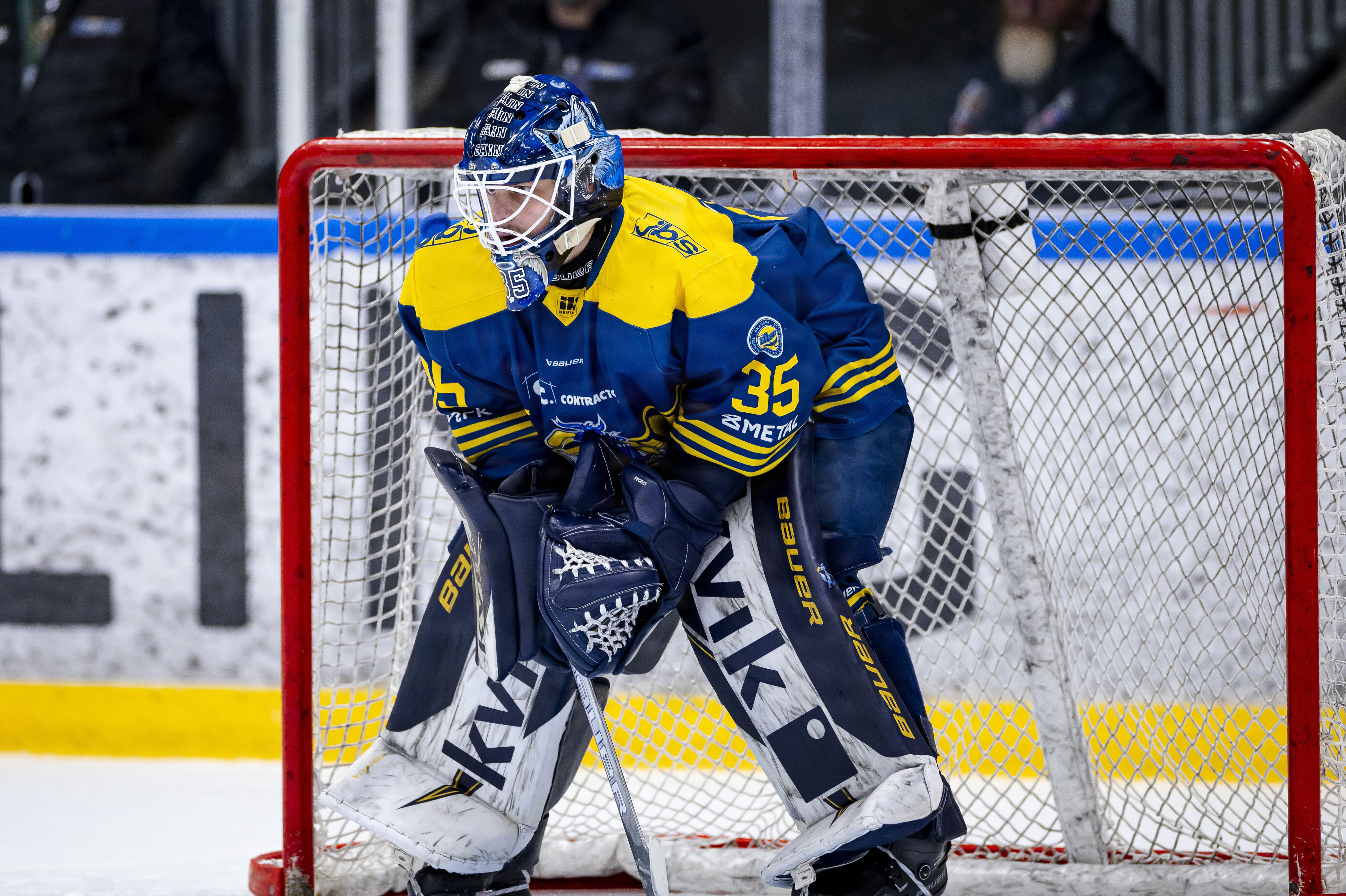 Herning Blue Foxs Janis Fecers lukkede kun en enkelt ind i sejren over Esbjerg Energy. (Arkivfoto).