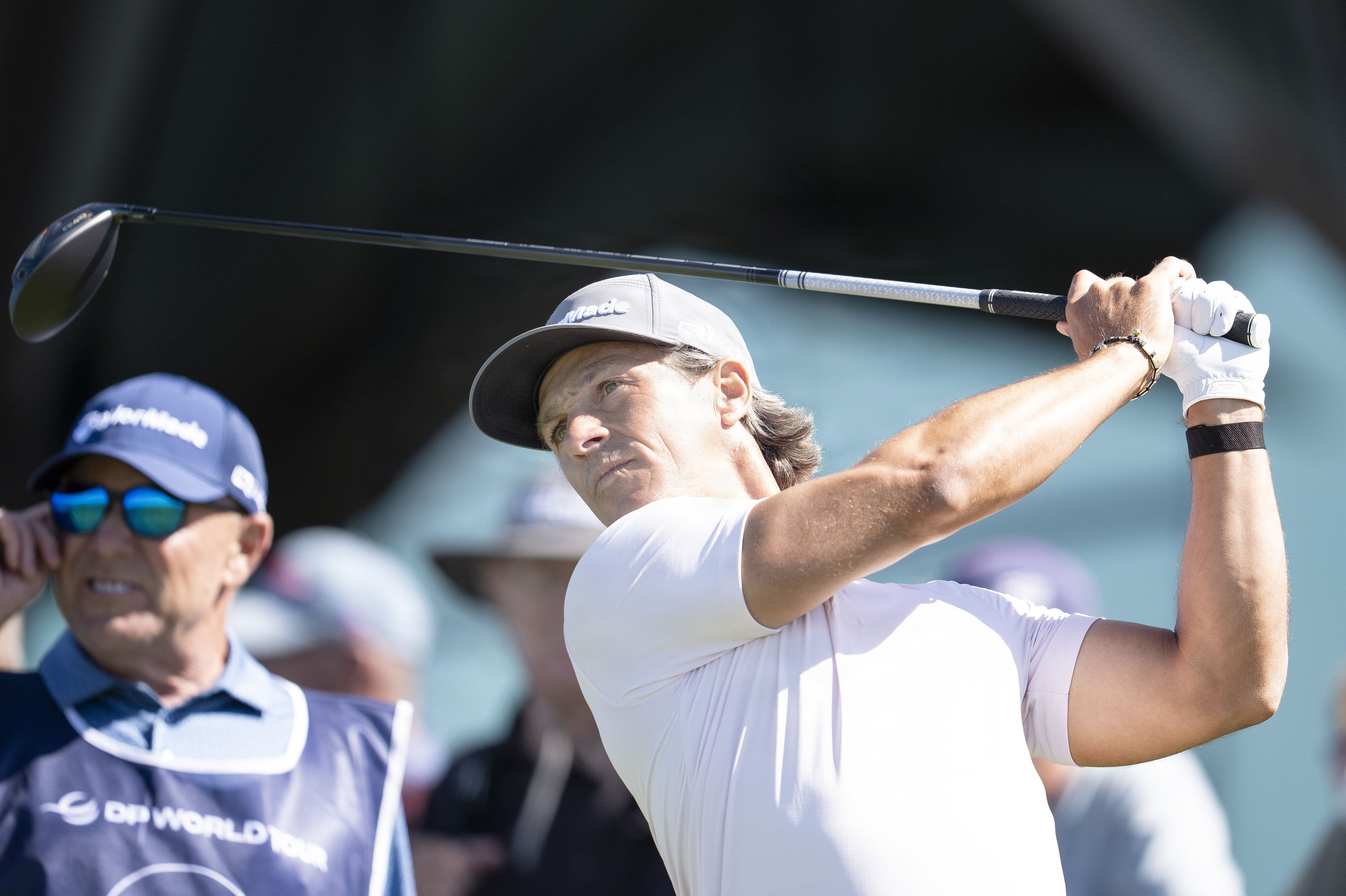 Thorbjørn Olesen kunne nyde solen i DP World Tour-turneringen i Kerteminde tidligere i august. Knap så godt er vejret i England i denne uge. (Arkivfoto).