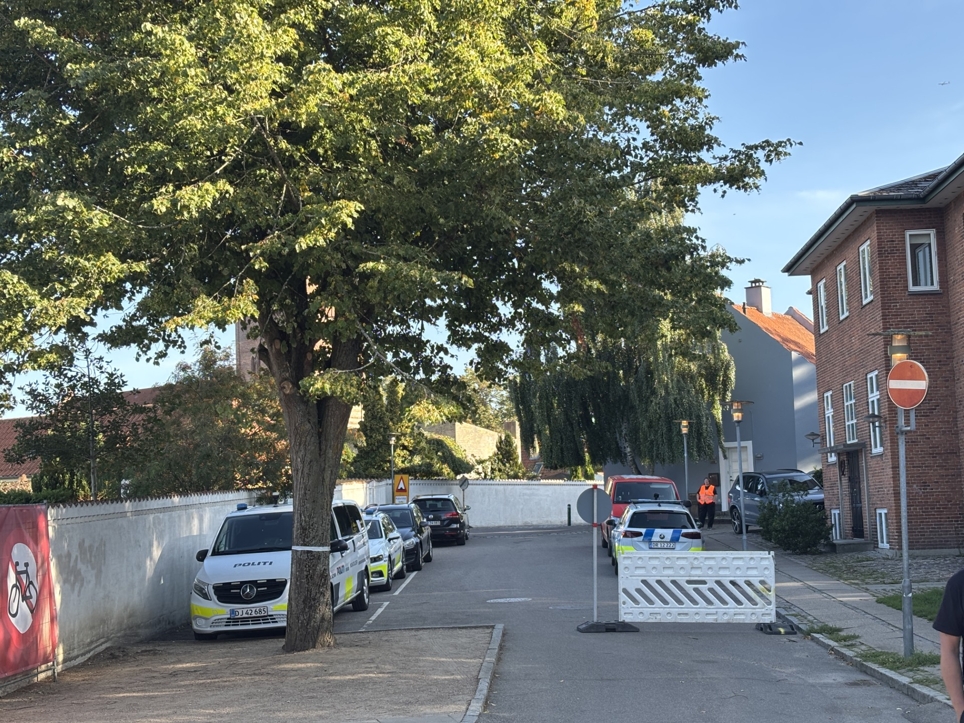 Hændelsen fandt sted på Allegade lørdag eftermiddag.