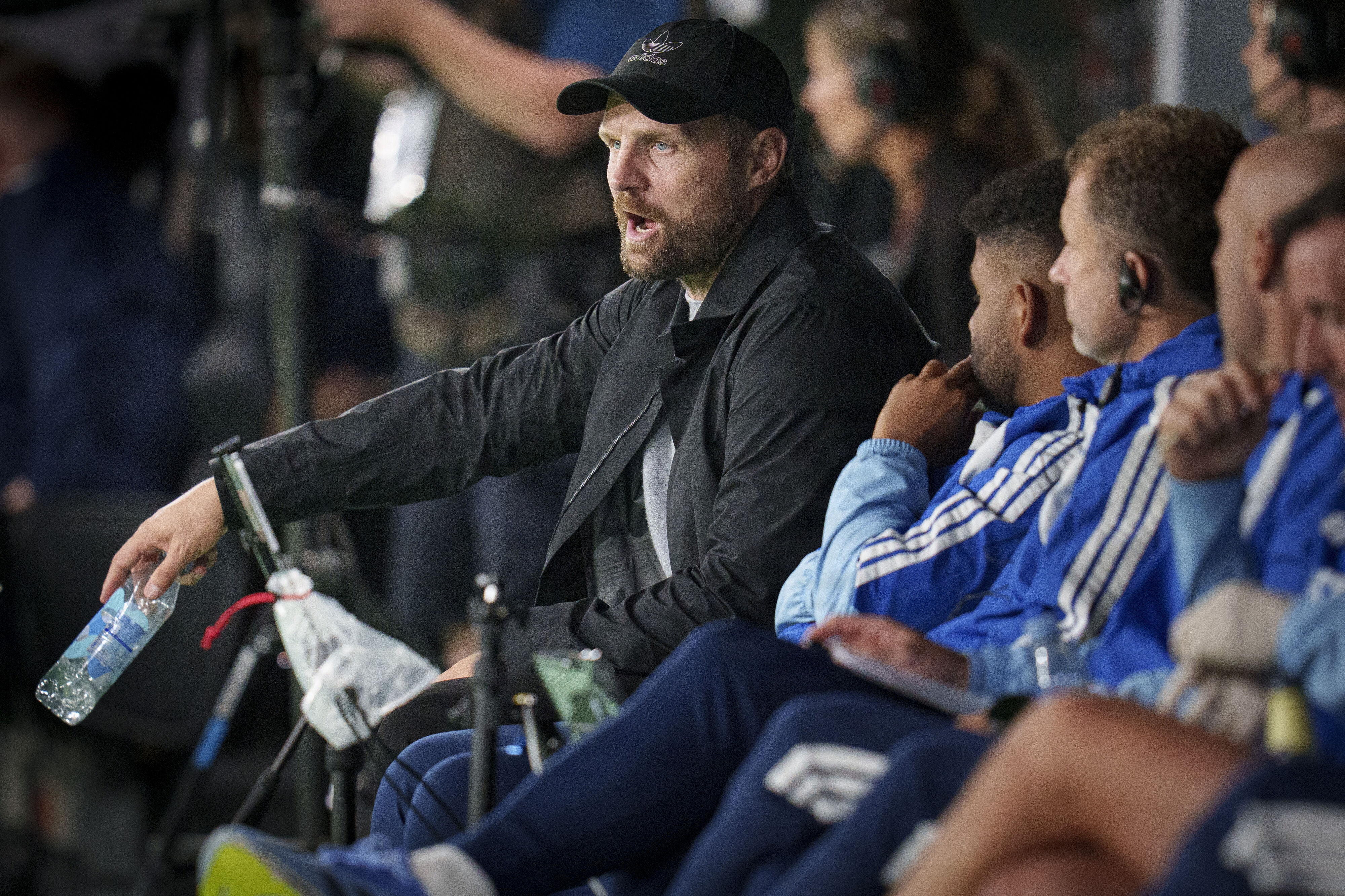 FCK-træner Bo Svensson så sit hold vinde 3-1 over Sønderjyske i Parken mandag aften i Superligaen.