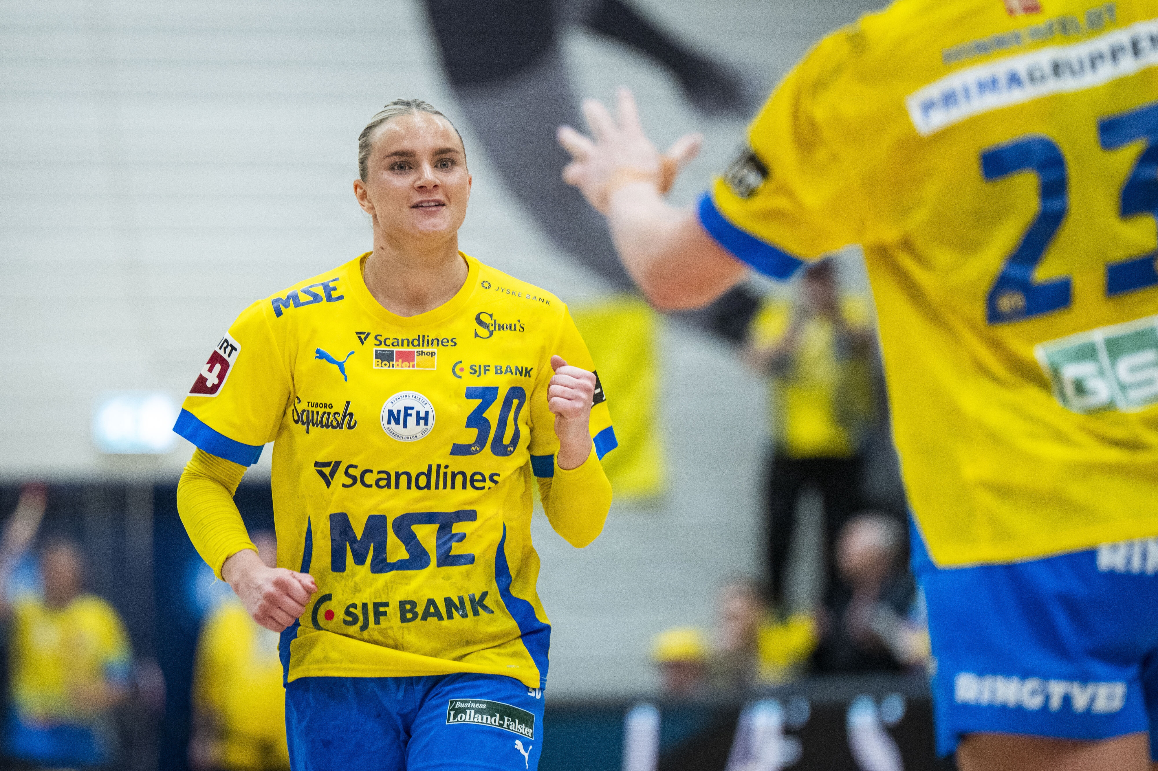 Clara Lerby spillede stærkt på Nykøbing Falsters venstrefløj og scorede 12 gange. (Arkivfoto).
