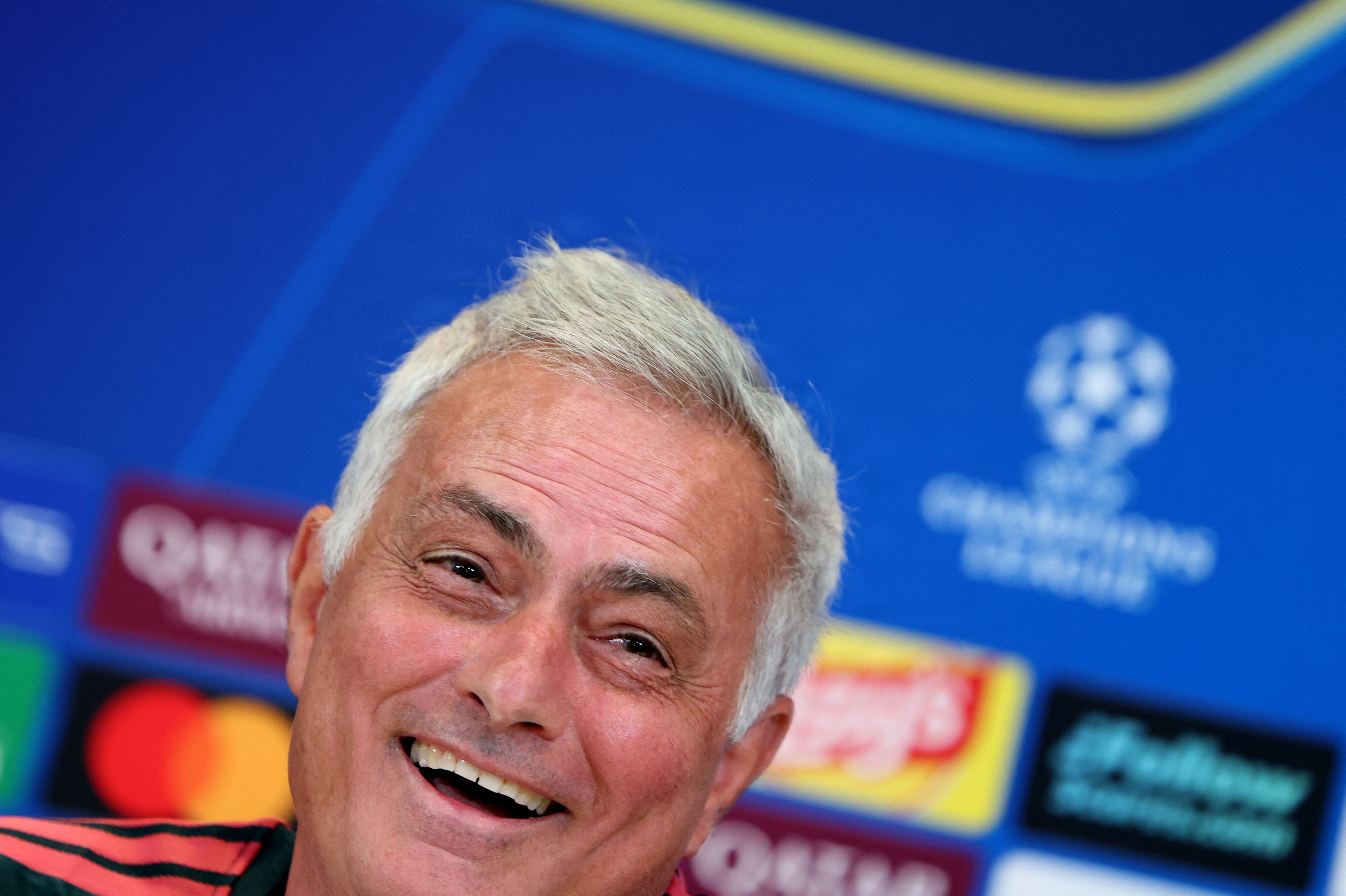 José Mourinho talte længe på mandagens pressemøde før Real Madrids møde med Inter i Champions League.