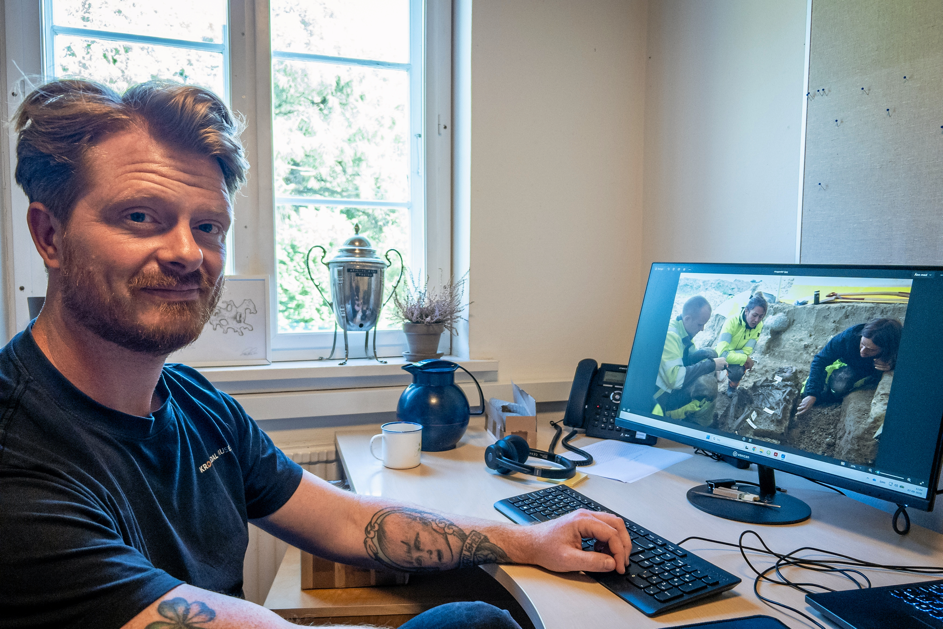 Severin Tobias Kofod er projektleder for Lindehøj-udgravningen, som Kroppedal Museum foretager.