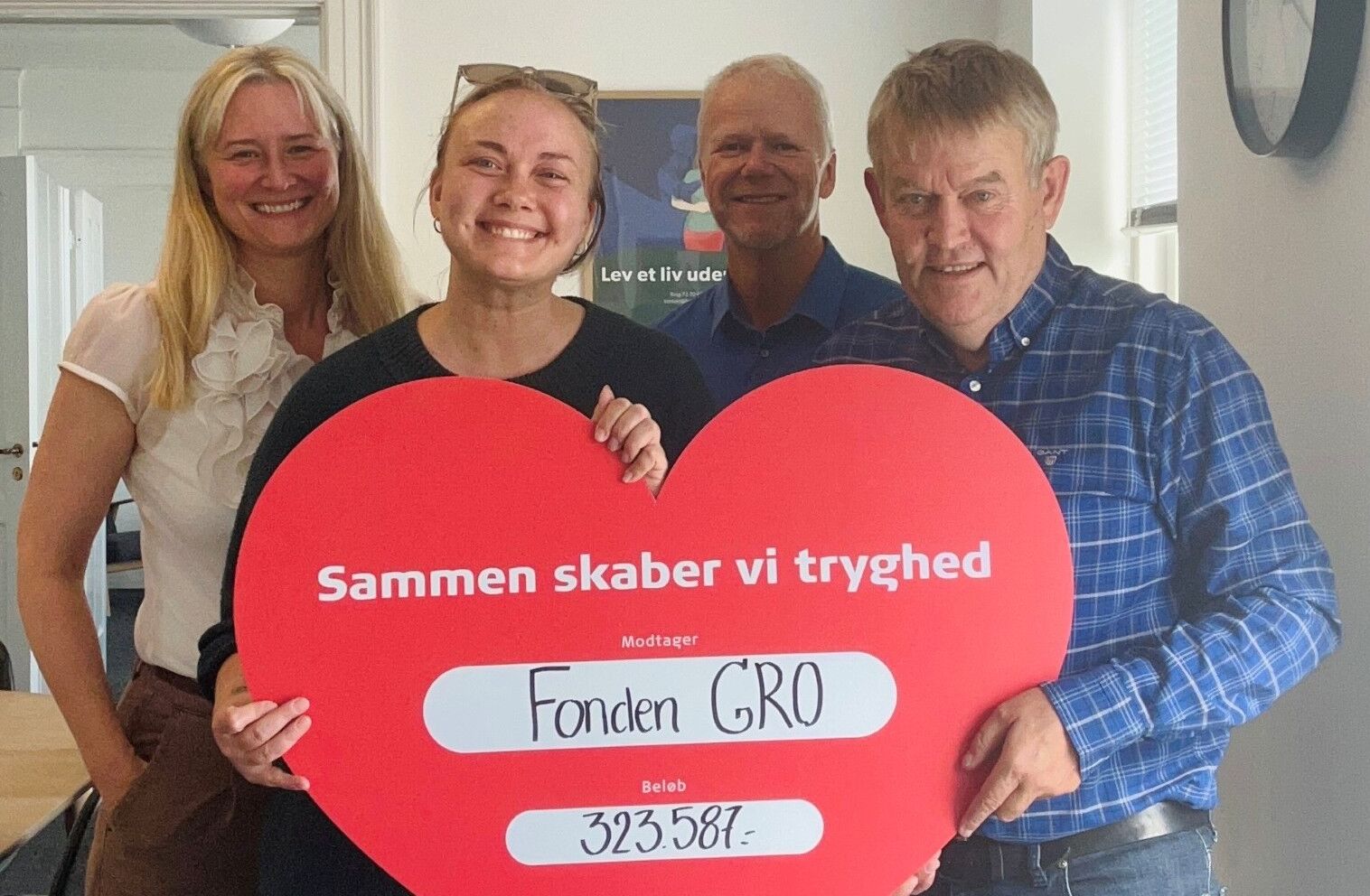 Fonden Gro, der hjælper voldsudsatte kvinder, har modtaget en stor donation fra TrygFonden.