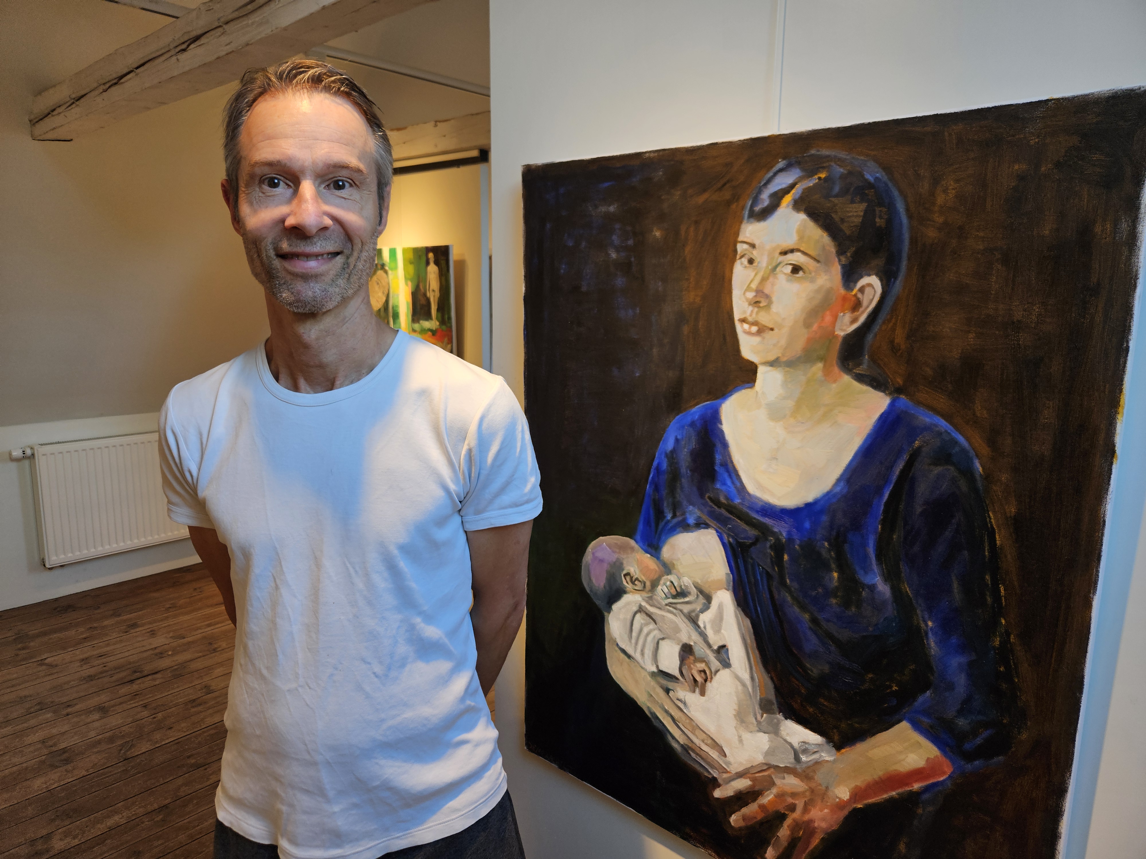 Jens Aalholt udstiller på Kulturloftet frem til den 10. oktober.