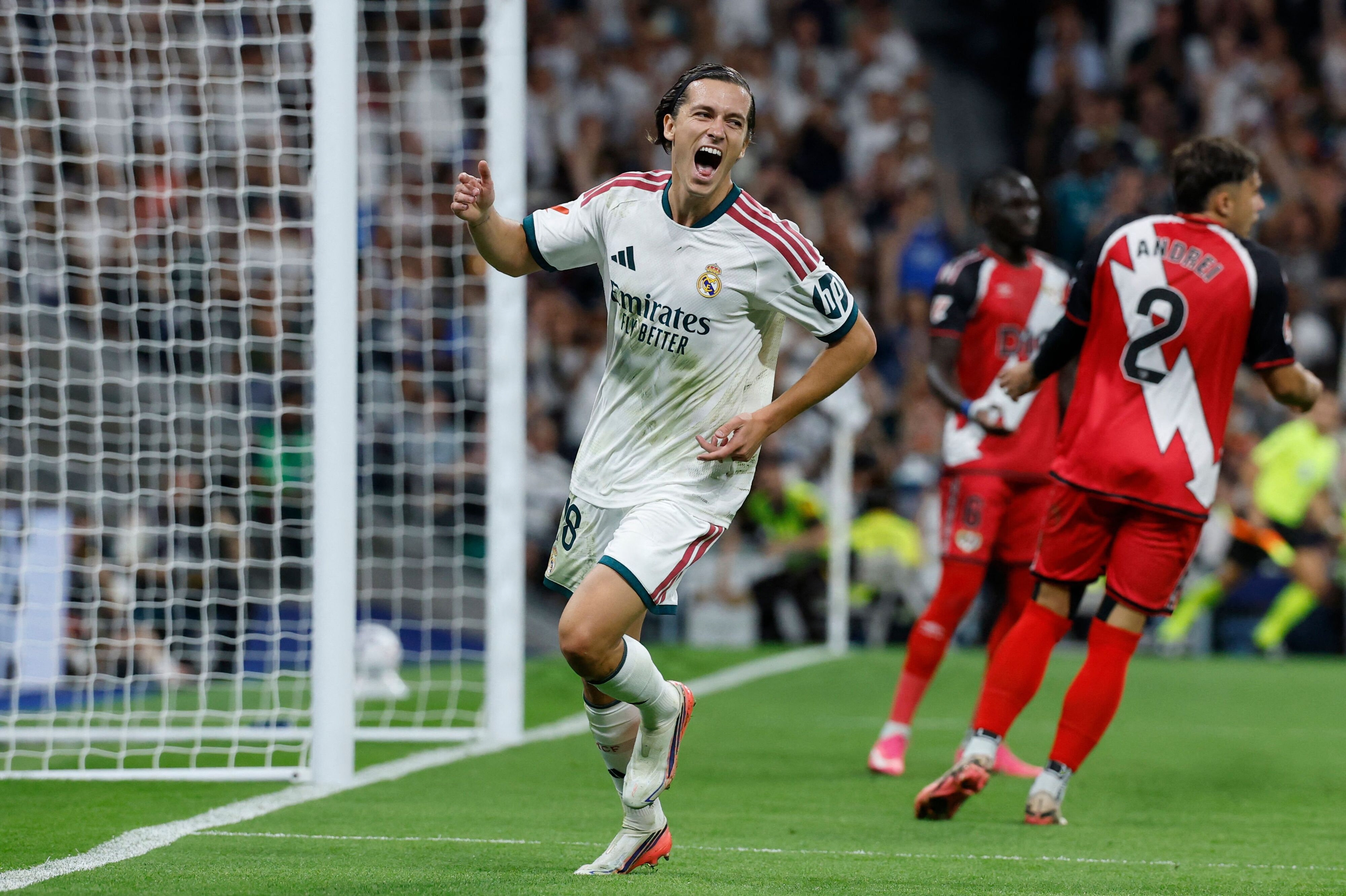 Alvaro Carreras scorede til 2-0 og havde forinden skaffet et straffespark til Real Madrid.