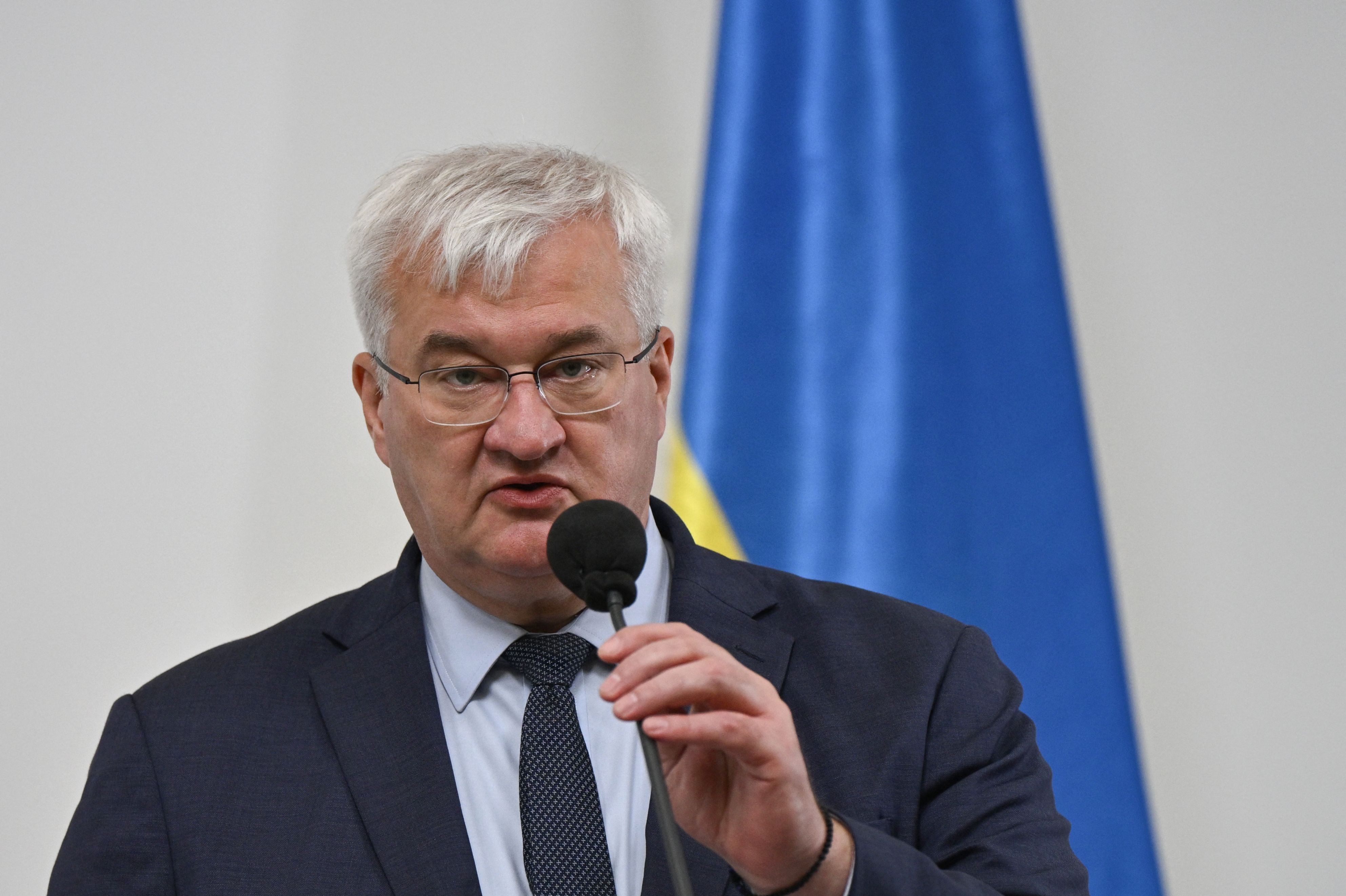Ukraines udenrigsminister, Andrij Sybiha, opfordrer efter russisk angreb tæt på Polen til stærkere sanktioner mod Rusland. (Arkivfoto).