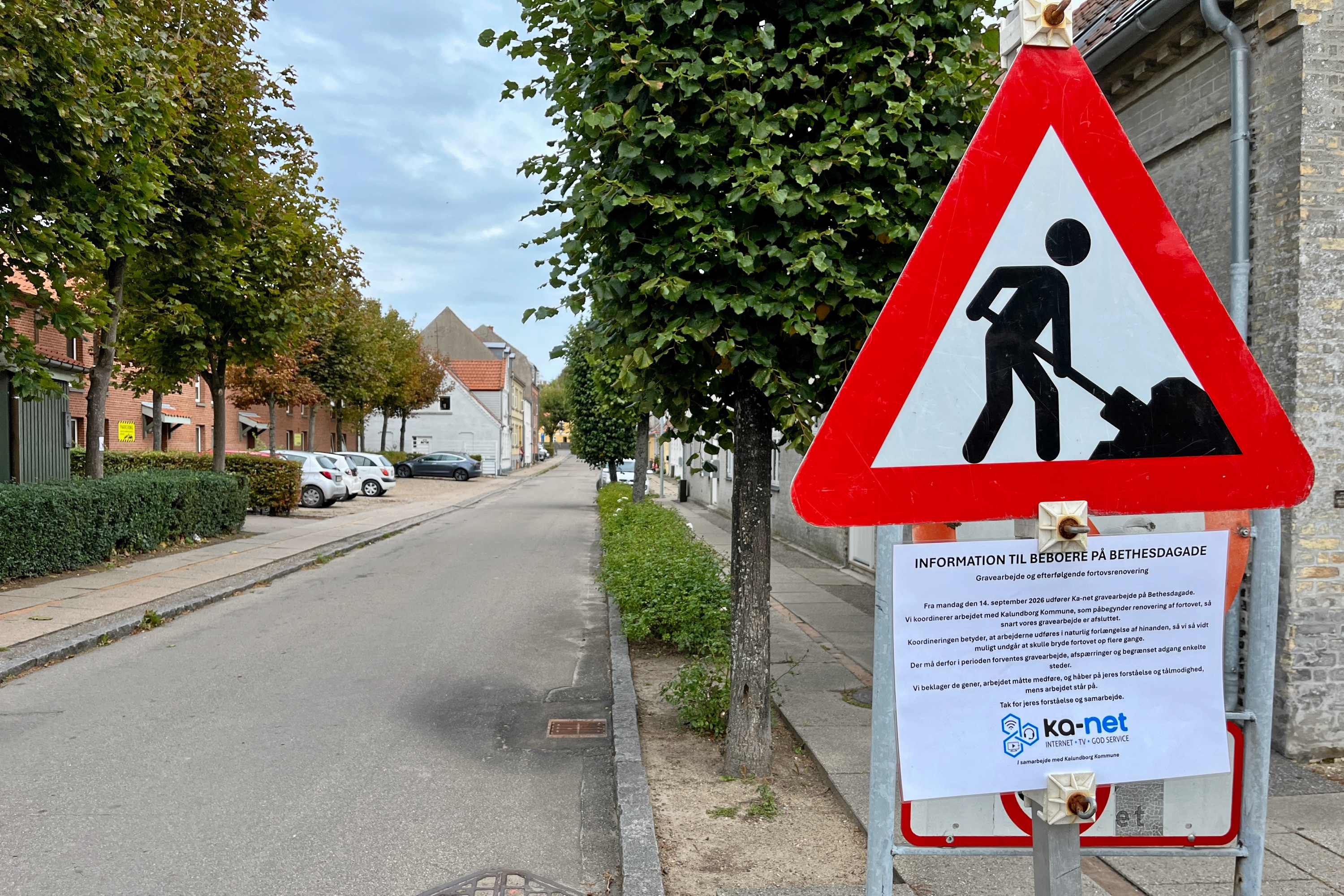 Fra den 14. september til den 14. oktober bliver der udført gravearbejde og fortovsrenovering på Bethesdagade i Kalundborg.