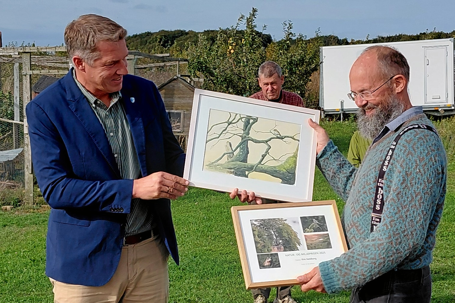 Vordingborg Kommunes borgmester, Michael Seiding Larsen, lagde vejen forbi for at hilse på Kim Keldborg.