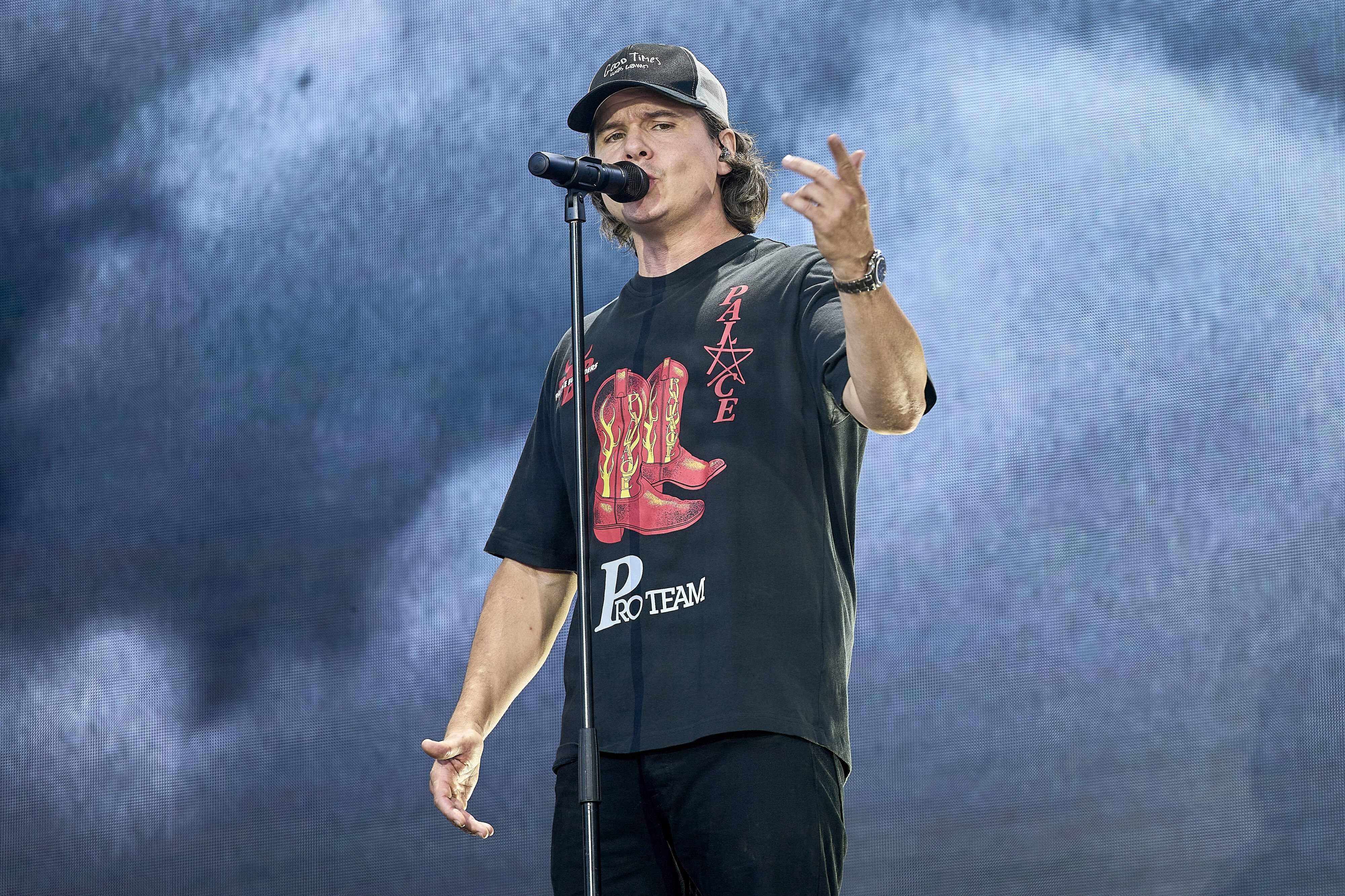 Lukas Graham var på scenen til Smukfest, men bandet kommer ikke til at spille flere koncerter på Ed Sheerans turné. (Arkivfoto).