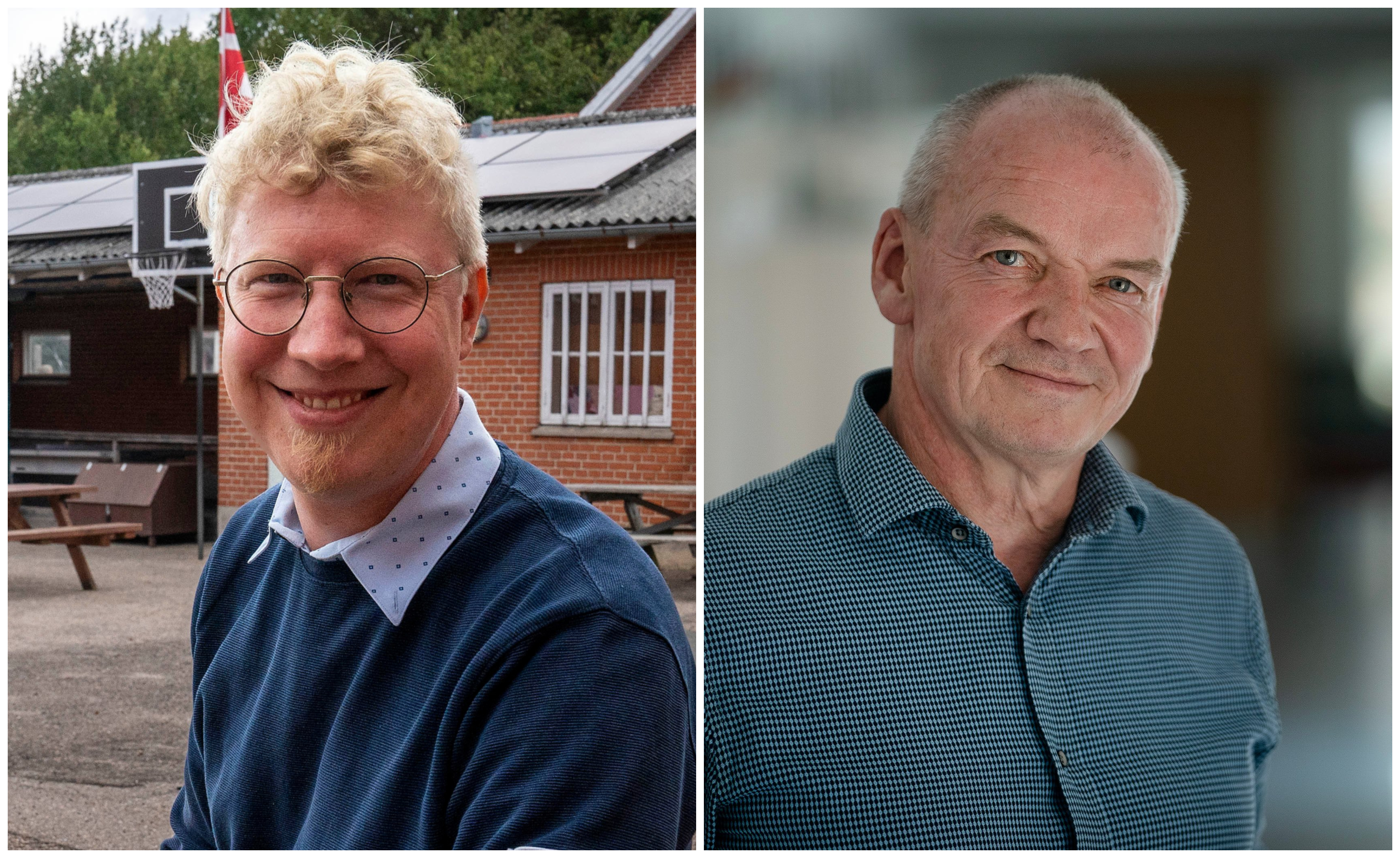 Lasse Tarp Jensen og Jan Glerup er henholdsvis skoleledere på Allindelille Friskole og Ringsted Ny Friskole.