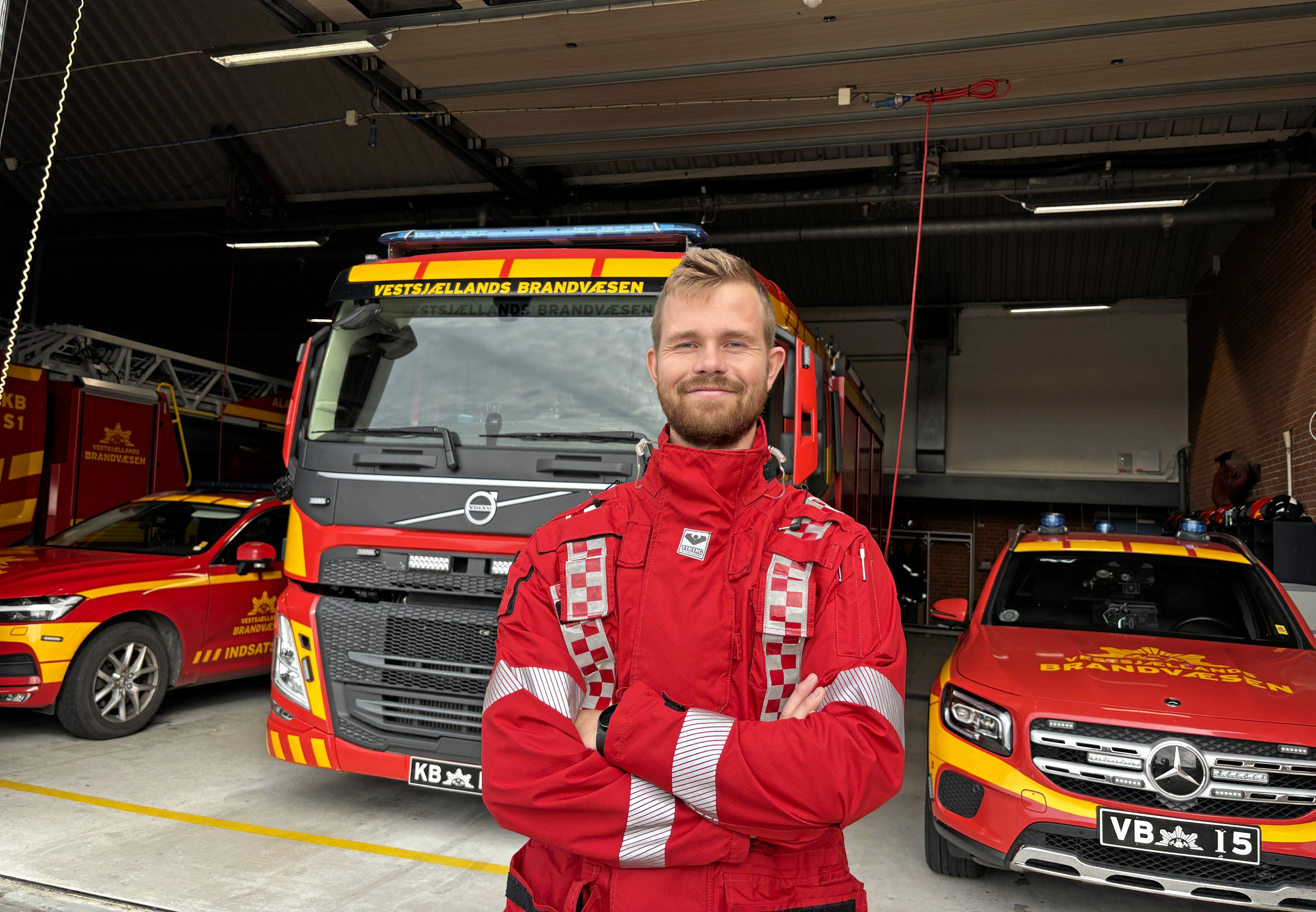 Simon Ryttersgaard er som blot 23-årig blevet indsatsleder hos Vestsjællands Brandvæsen i Kalundborg-området.