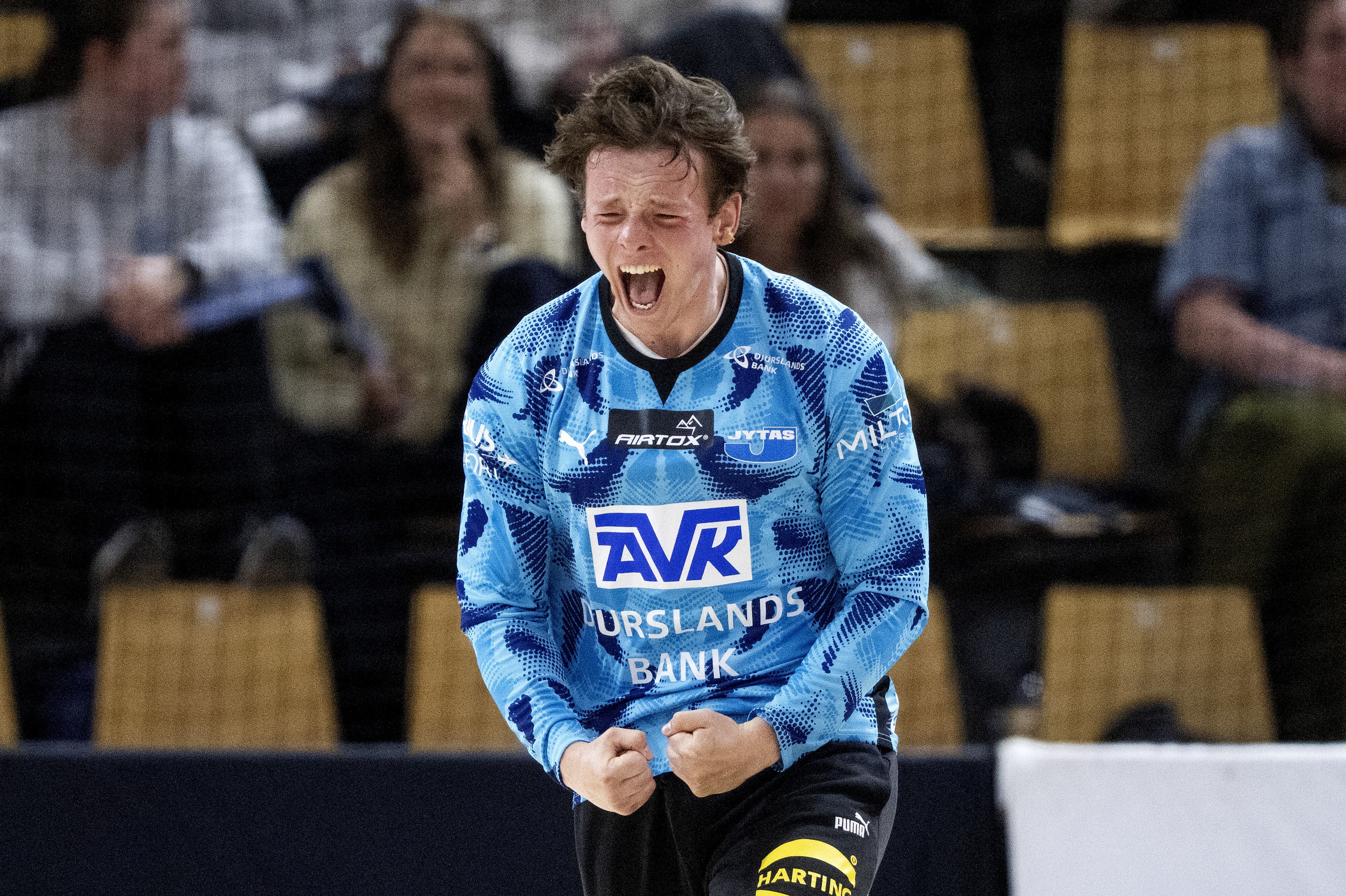 Magnus Petersen stod for 14 redninger i Skanderborg AGF's første Champions League-kamp på hjemmebane. (Arkivfoto).