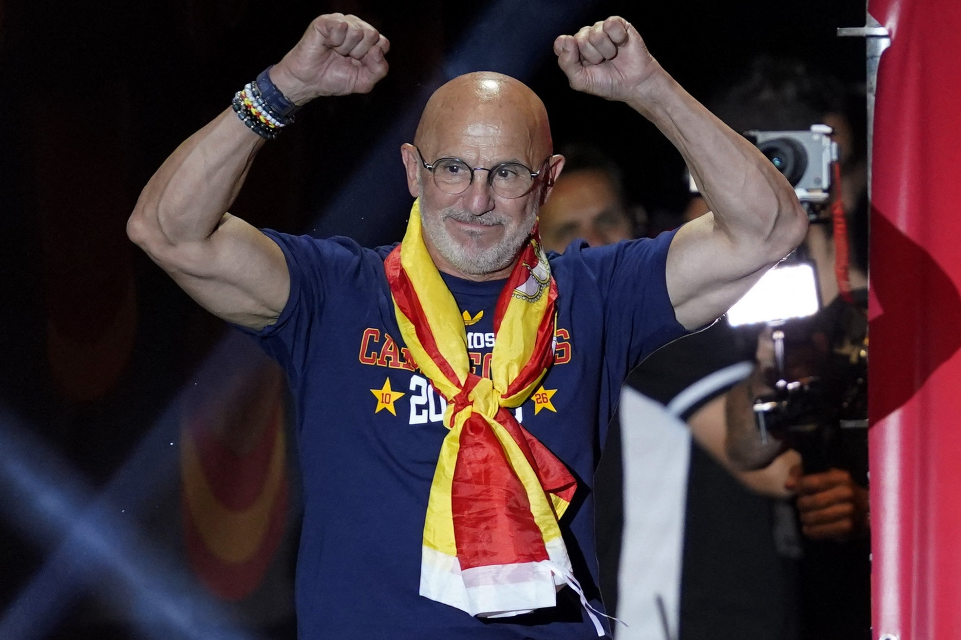 Luis De La Fuente har sørget for, at Spanien aktuelt er indehaver af både EM- og VM-titlen. (Arkivfoto).