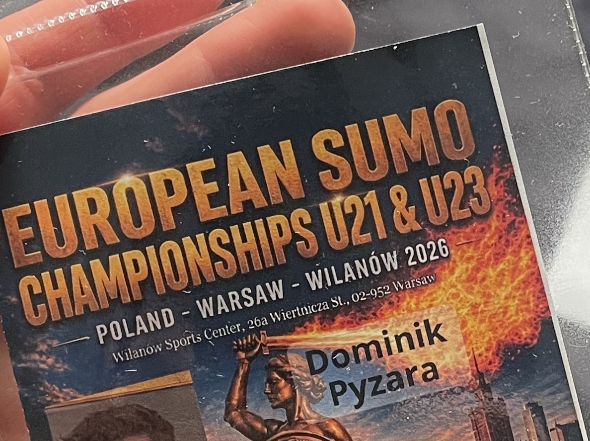 Lørdag den 12. september deltog Dominik M. Pyzara fra Samurai Sumo i Frederikssund ved U21-EM i sumo i Warszawa i Polen - Privat Lørdag den 12. september deltog Dominik M. Pyzara fra Samurai Sumo i Frederikssund ved U21-EM i sumo i Warszawa i Polen